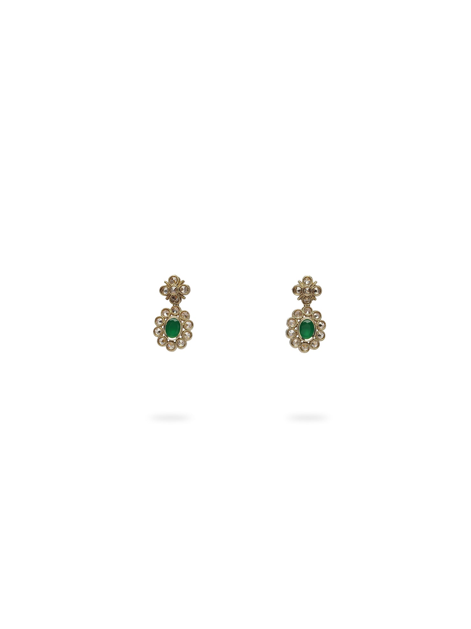 Shruti Small Earrings in Green