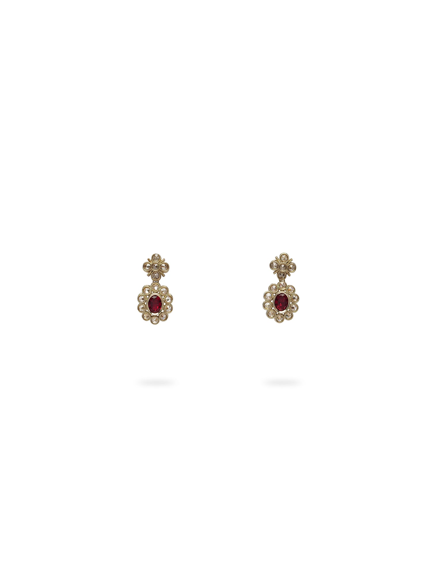 Shruti Small Earrings in Maroon