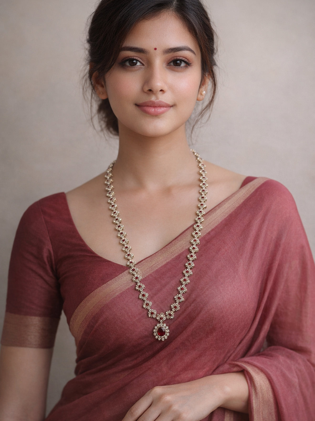 Shruti Rani Haar in Maroon 