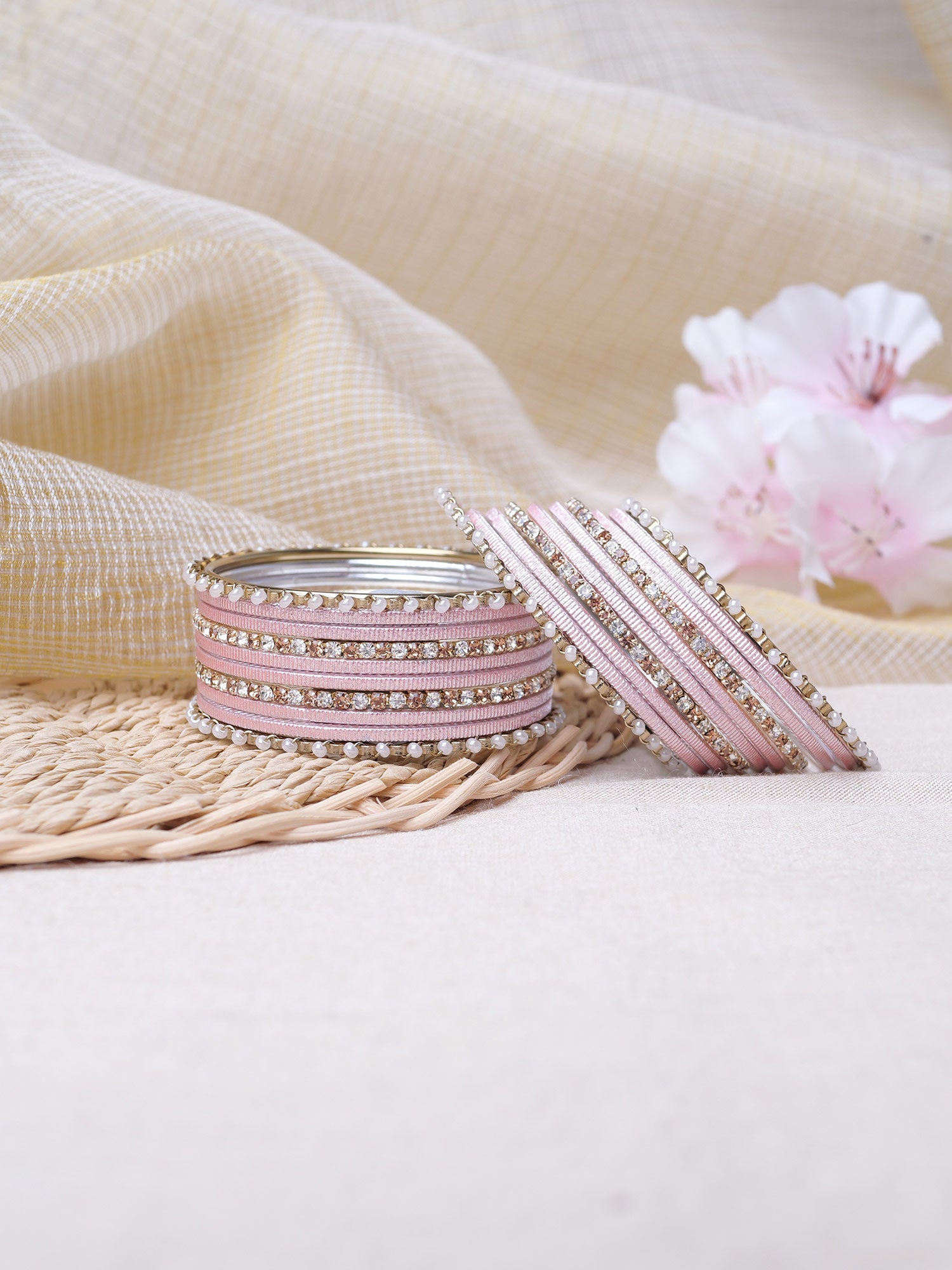 Siara Children's Bangle Set in Light Pink