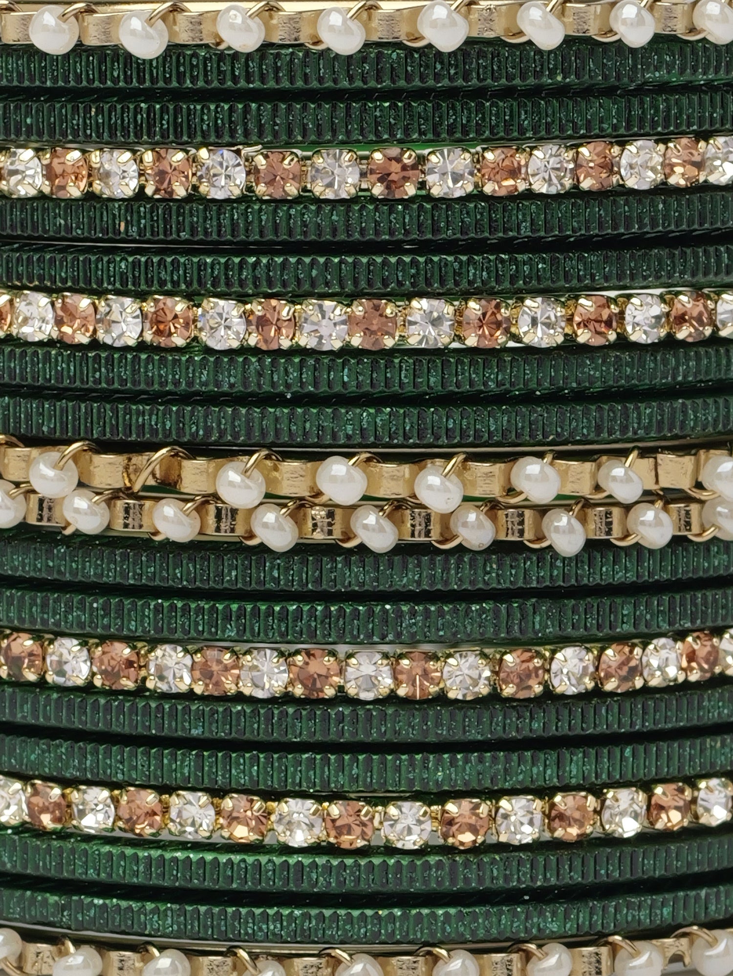 Siara Children's Bangle Set in Green