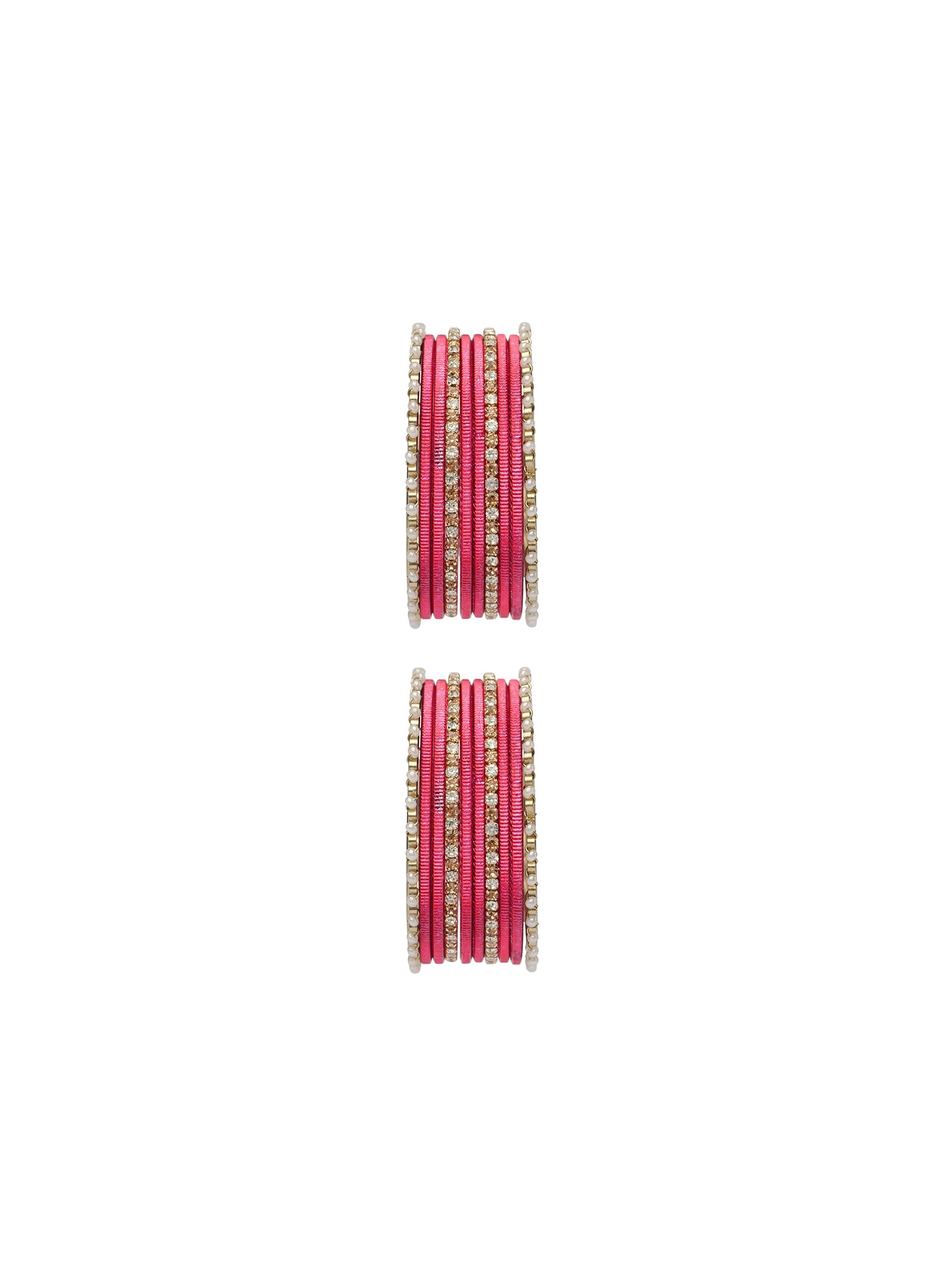 Siara Children's Bangle Set in Hot Pink