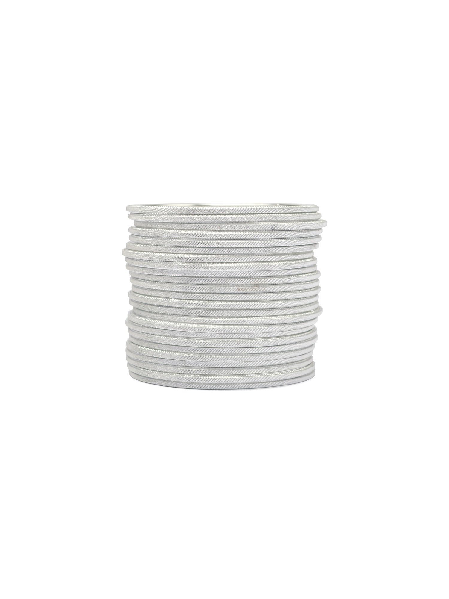Silvery White Shimmer Bangles