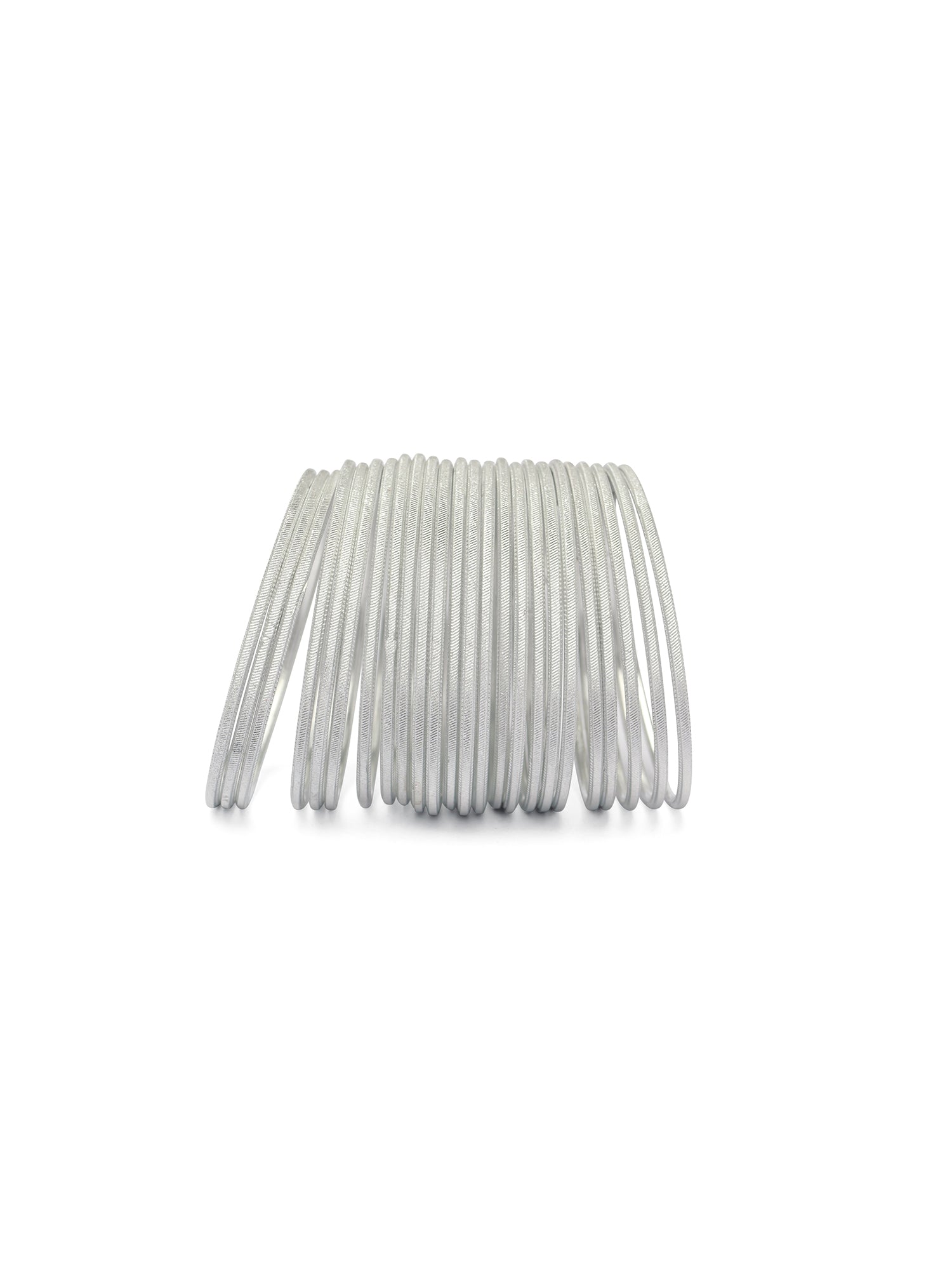 Silvery White Shimmer Bangles