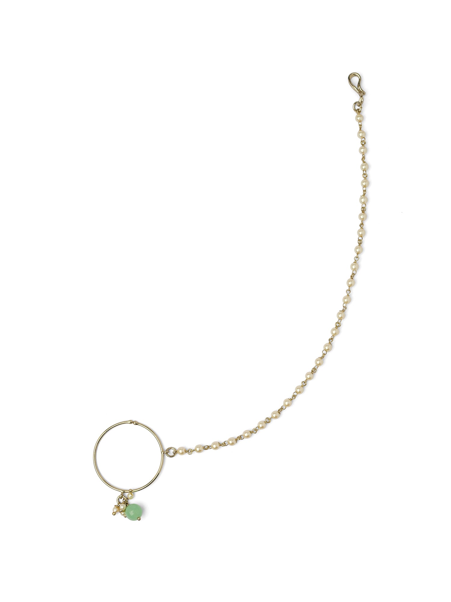 Single Drop Bridal Nose Ring in Mint