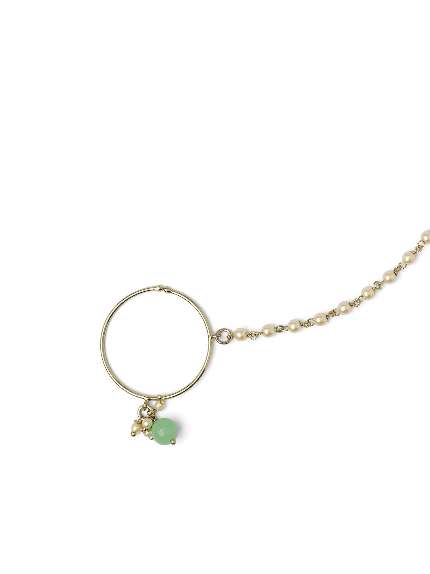 Single Drop Bridal Nose Ring in Mint