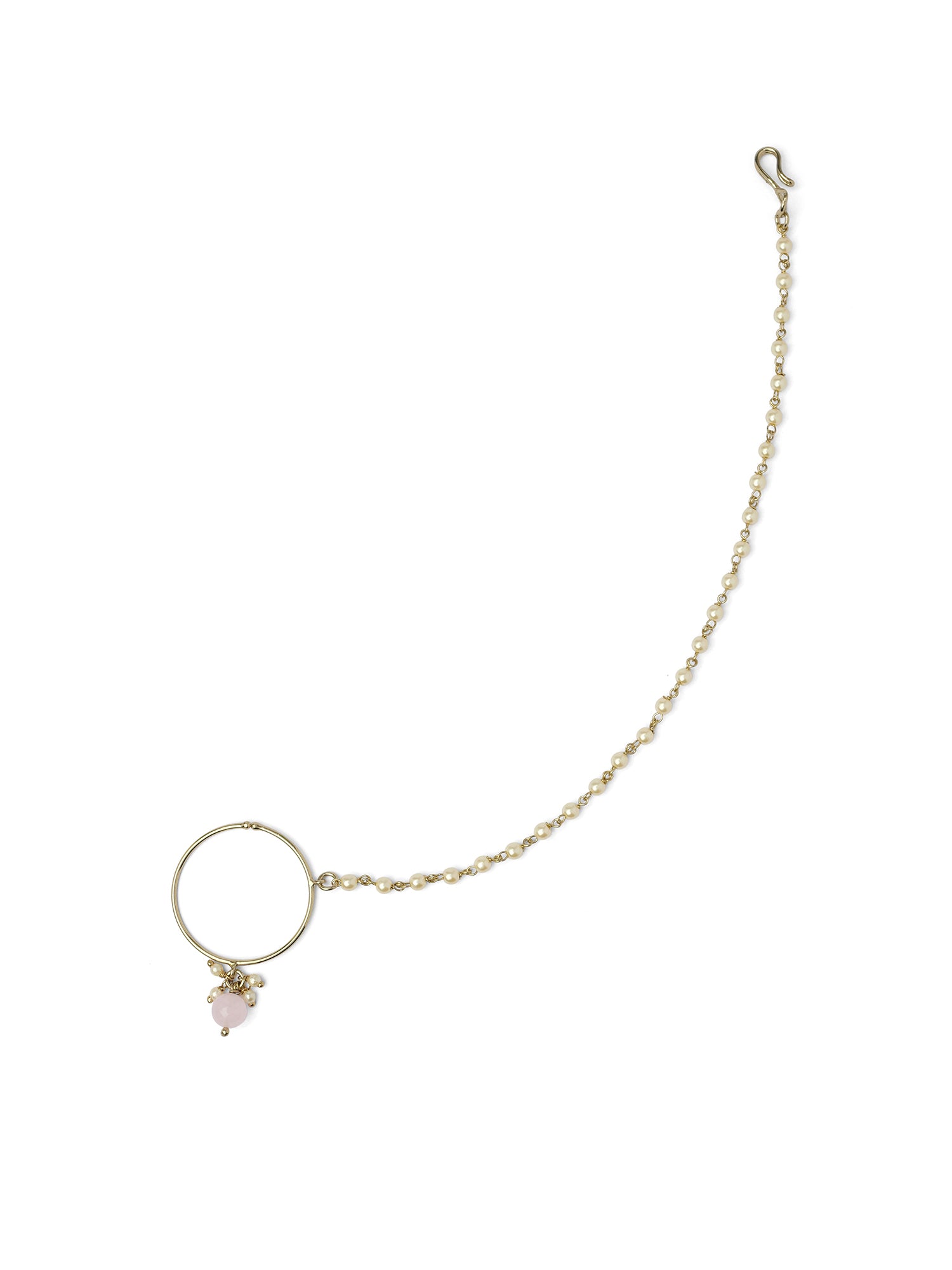 Single Drop Bridal Nose Ring in Pink