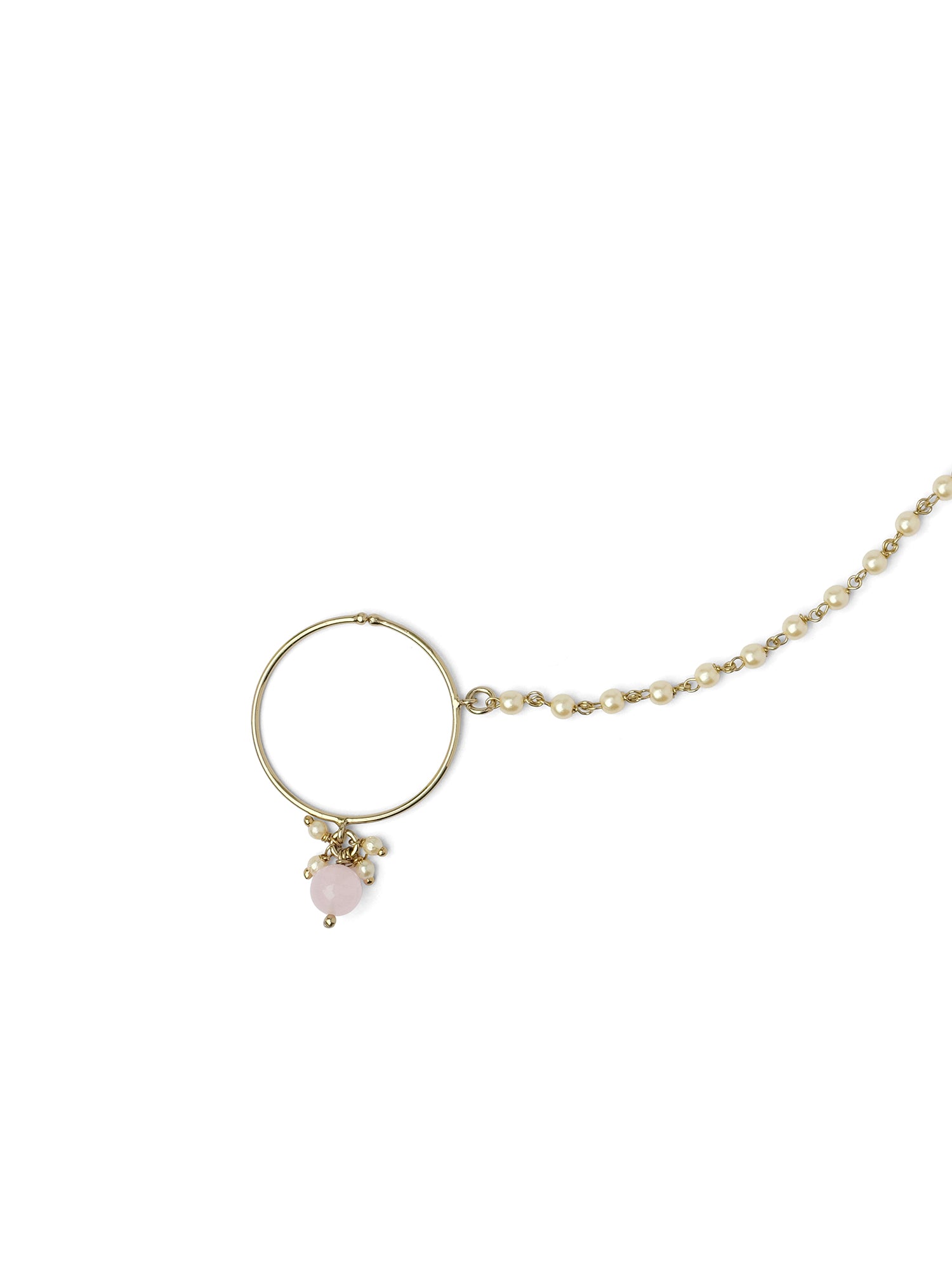 Single Drop Bridal Nose Ring in Pink