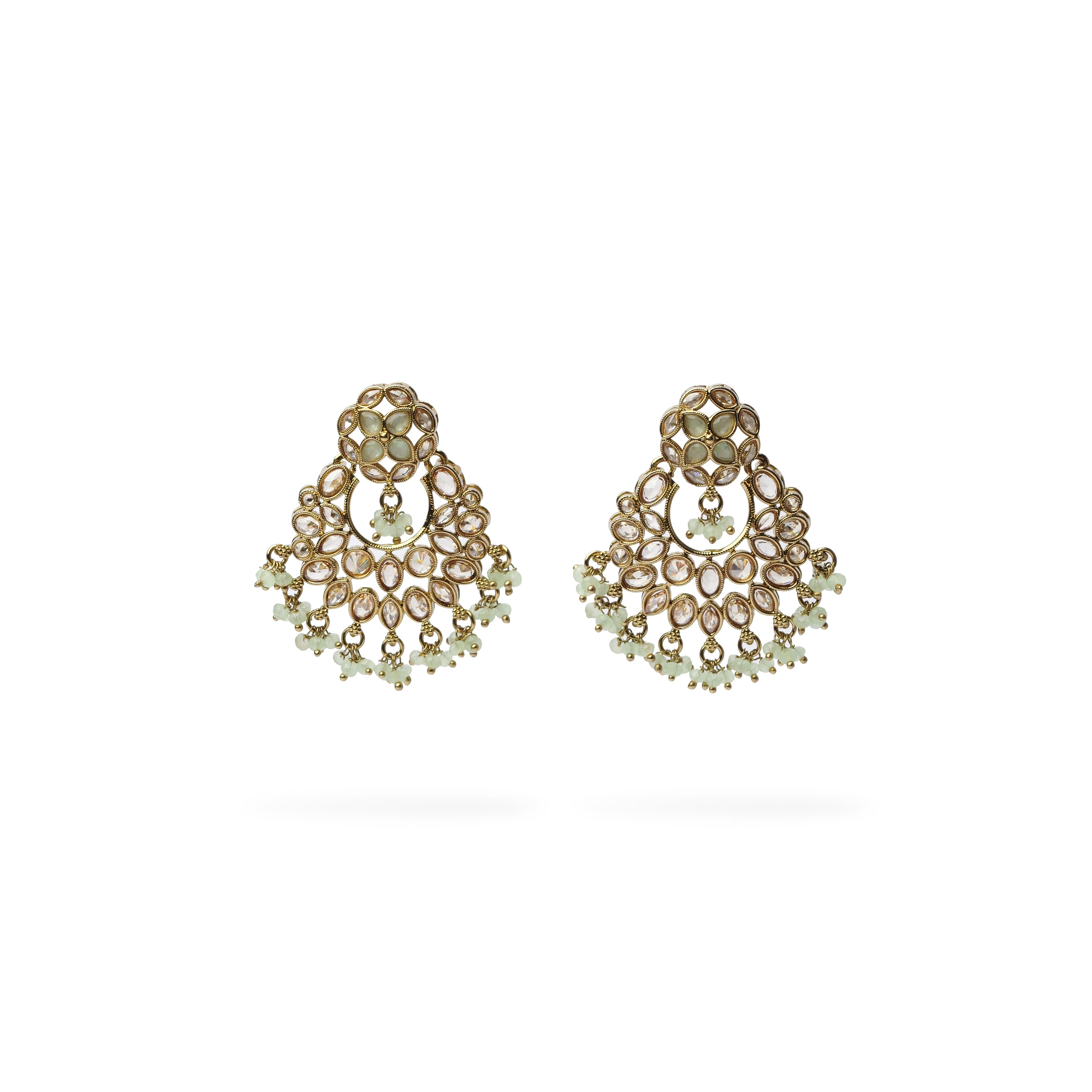 Sajna Chandbali Earrings in Mint