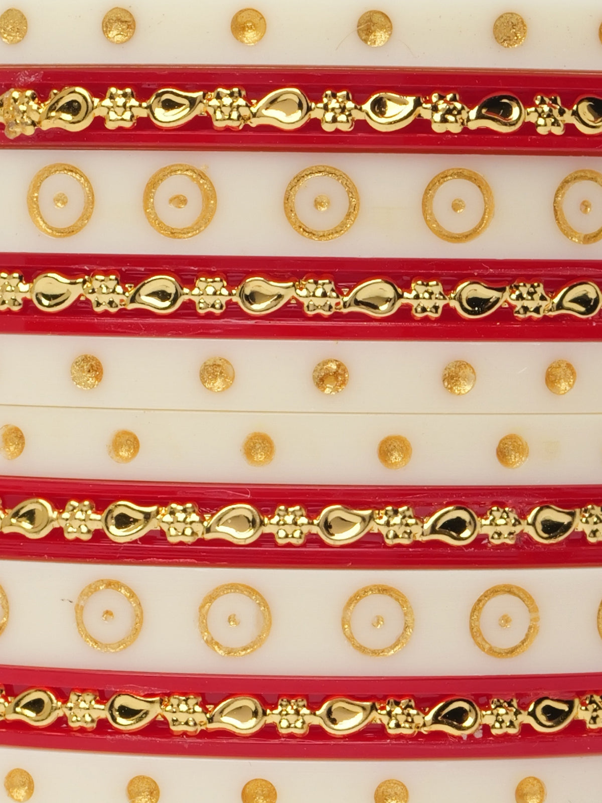 Sohni Chura Bangle Set in White and Maroon