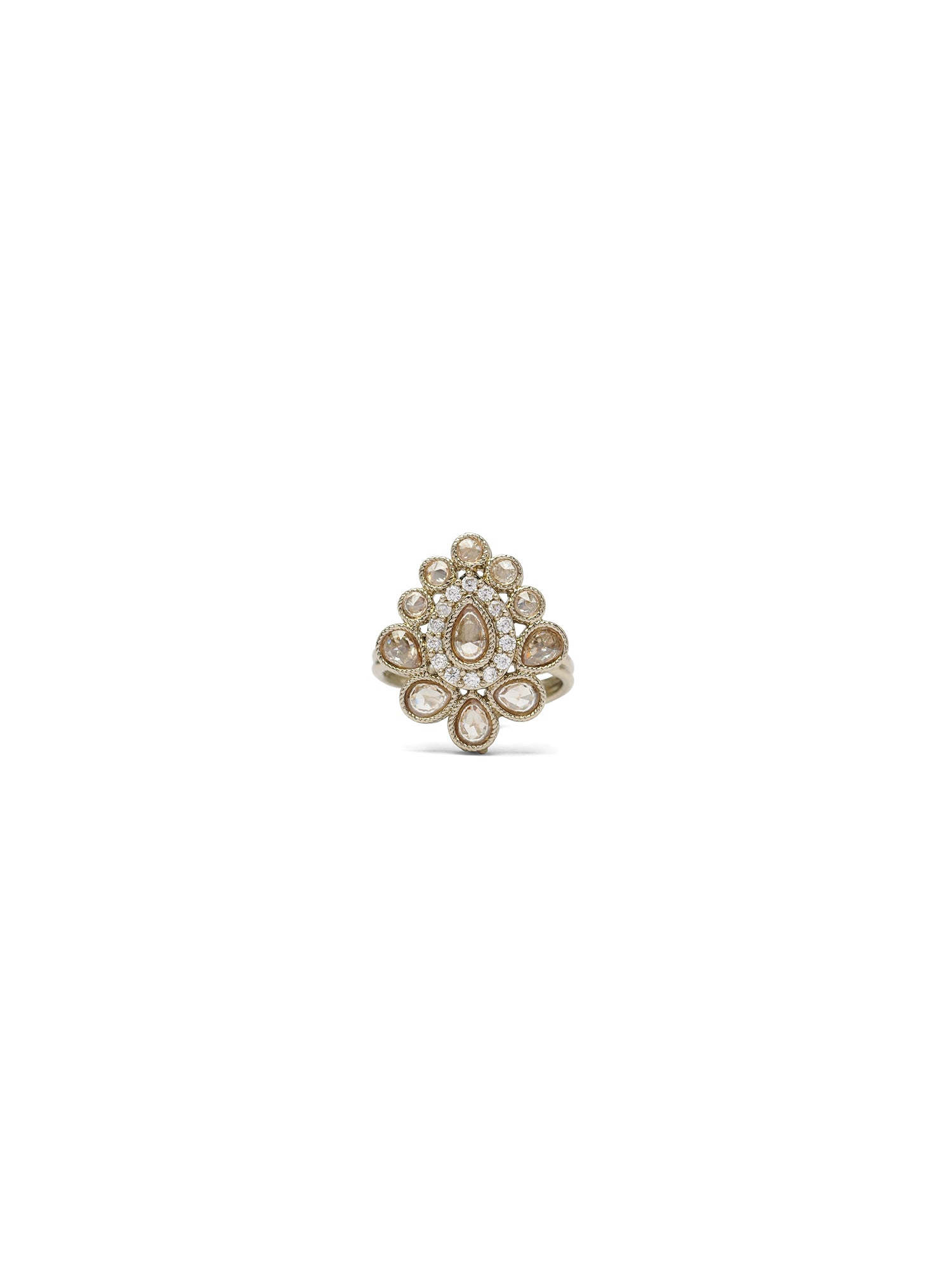 Sonal Crystal Ring in Champagne