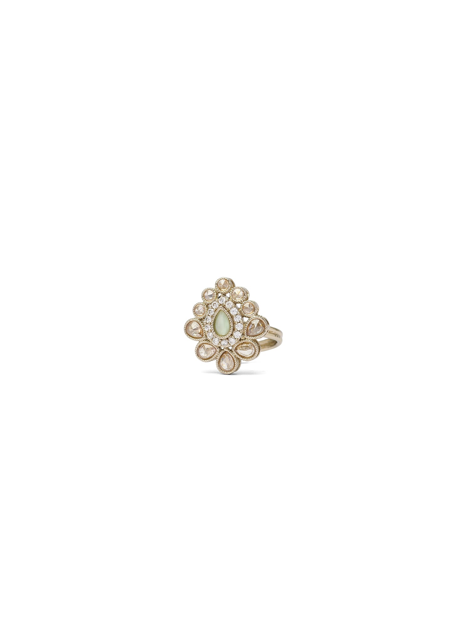 Sonal Crystal Ring in Mint