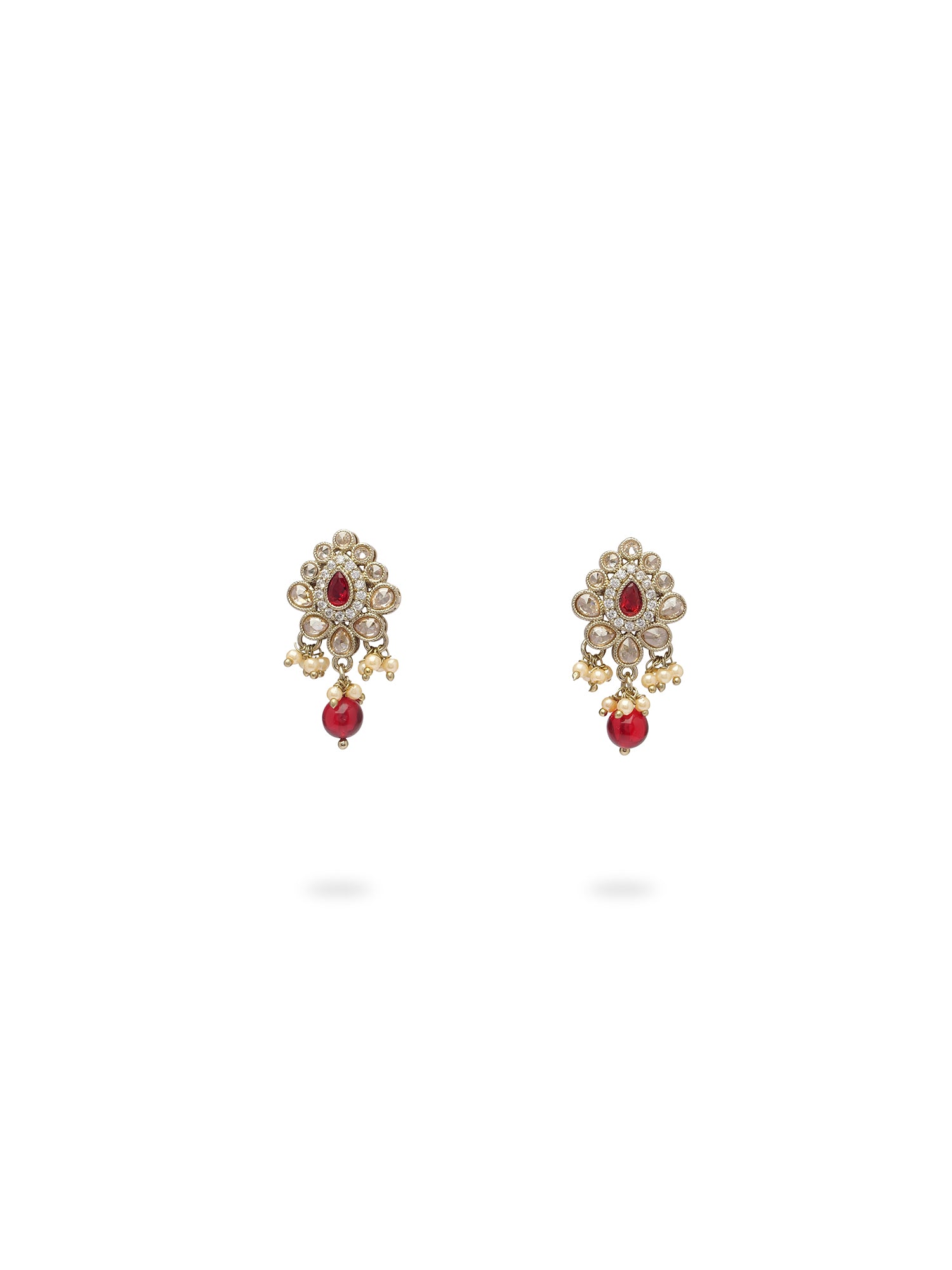 Sonal Small Earrings in Maroon