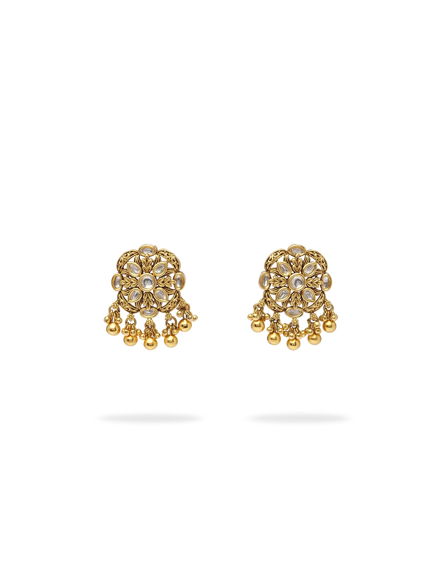 Soreya Kundan Earrings in Gold