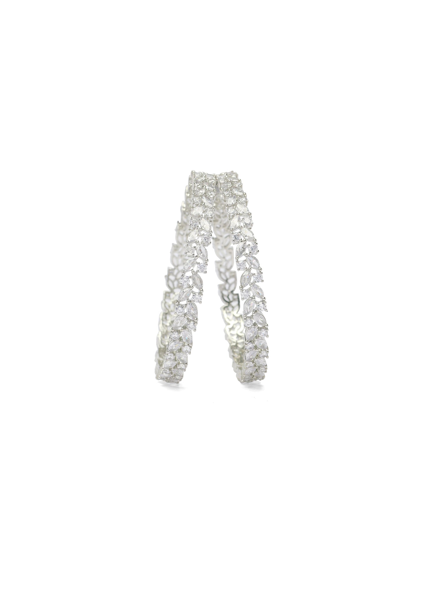 Sorine Cubic Zirconia Kadas in Rhodium