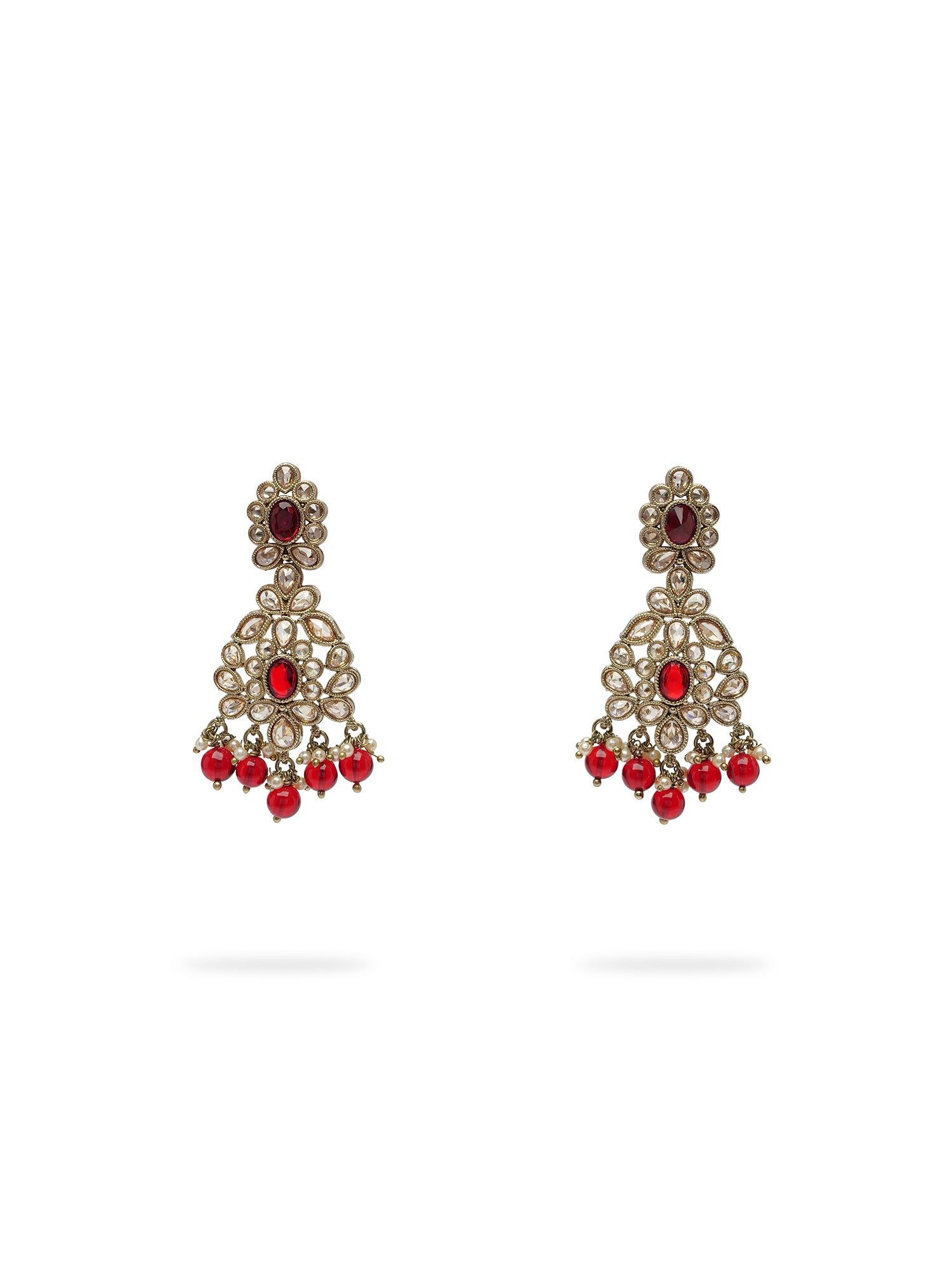 Suhani Necklace Set in Maroon
