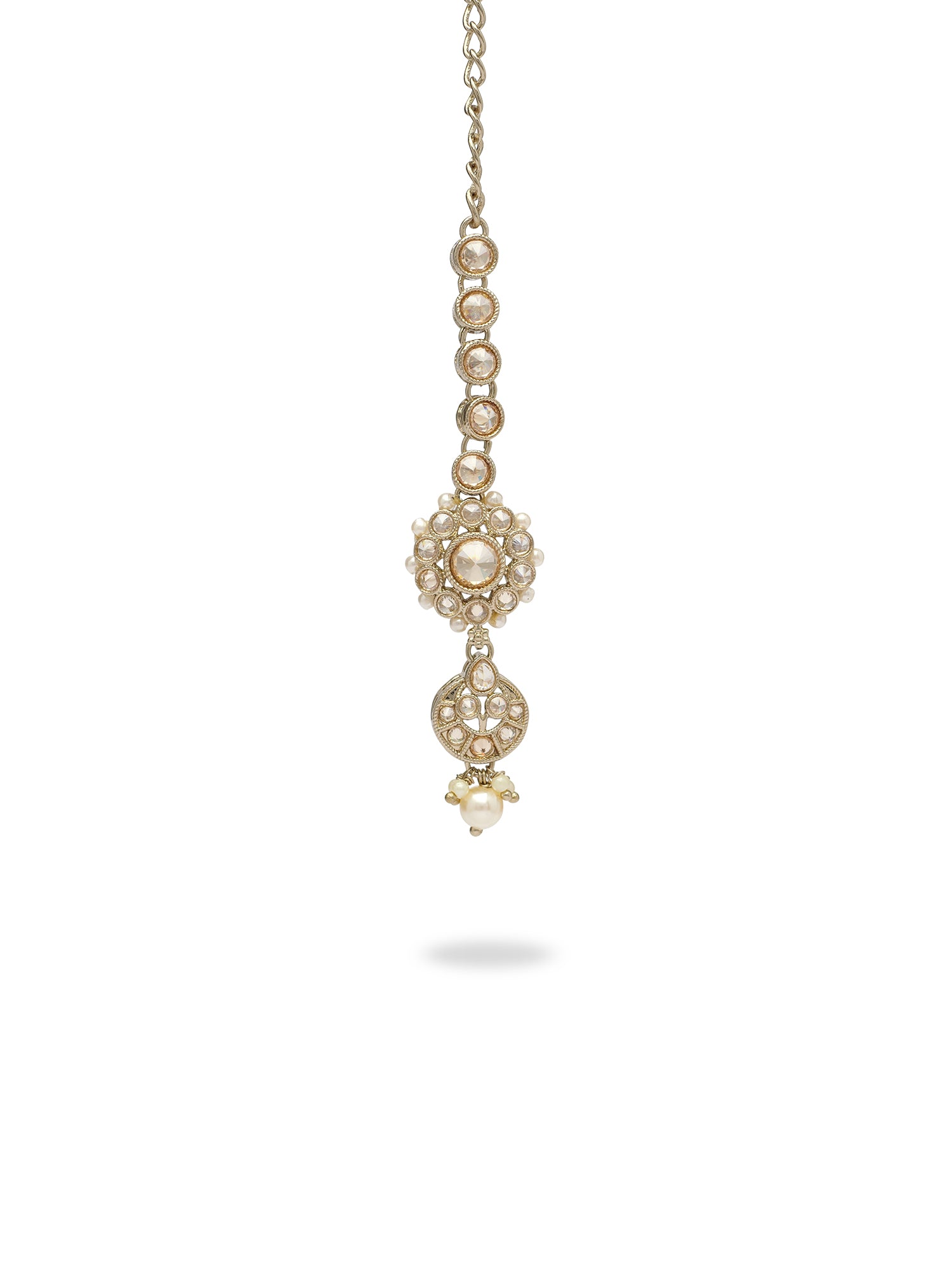 Tahira Necklace Set in Pearl and Champagne