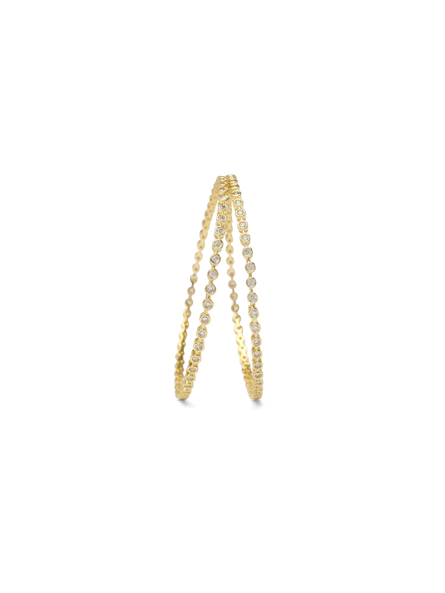 Talia Cubic Zirconia Bangles in Gold