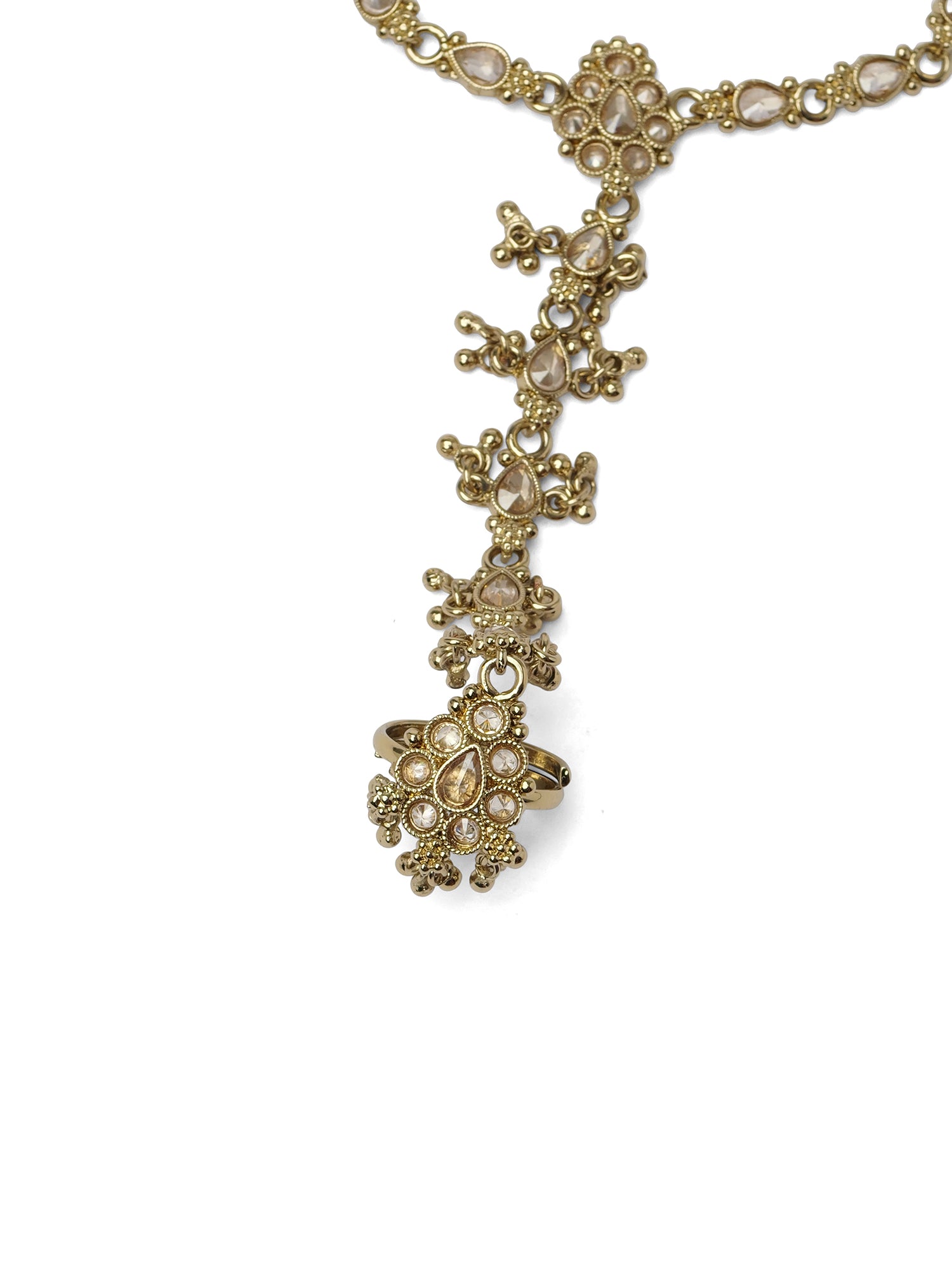 Tanvi Hand Chain in Antique Gold