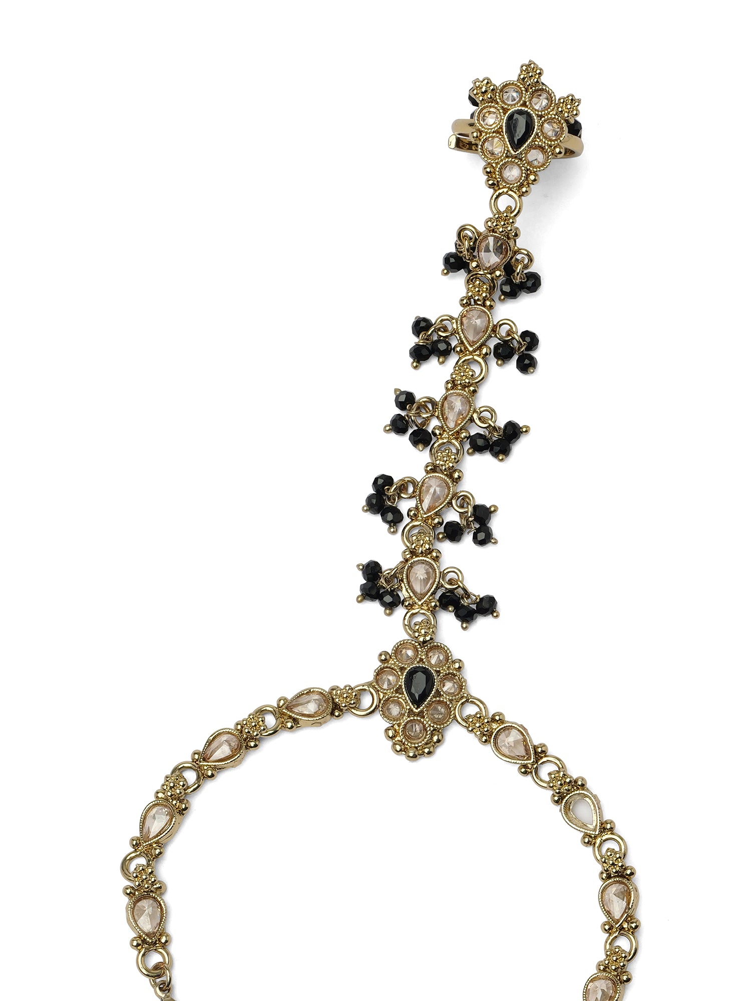 Tanvi Hand Chain in Black