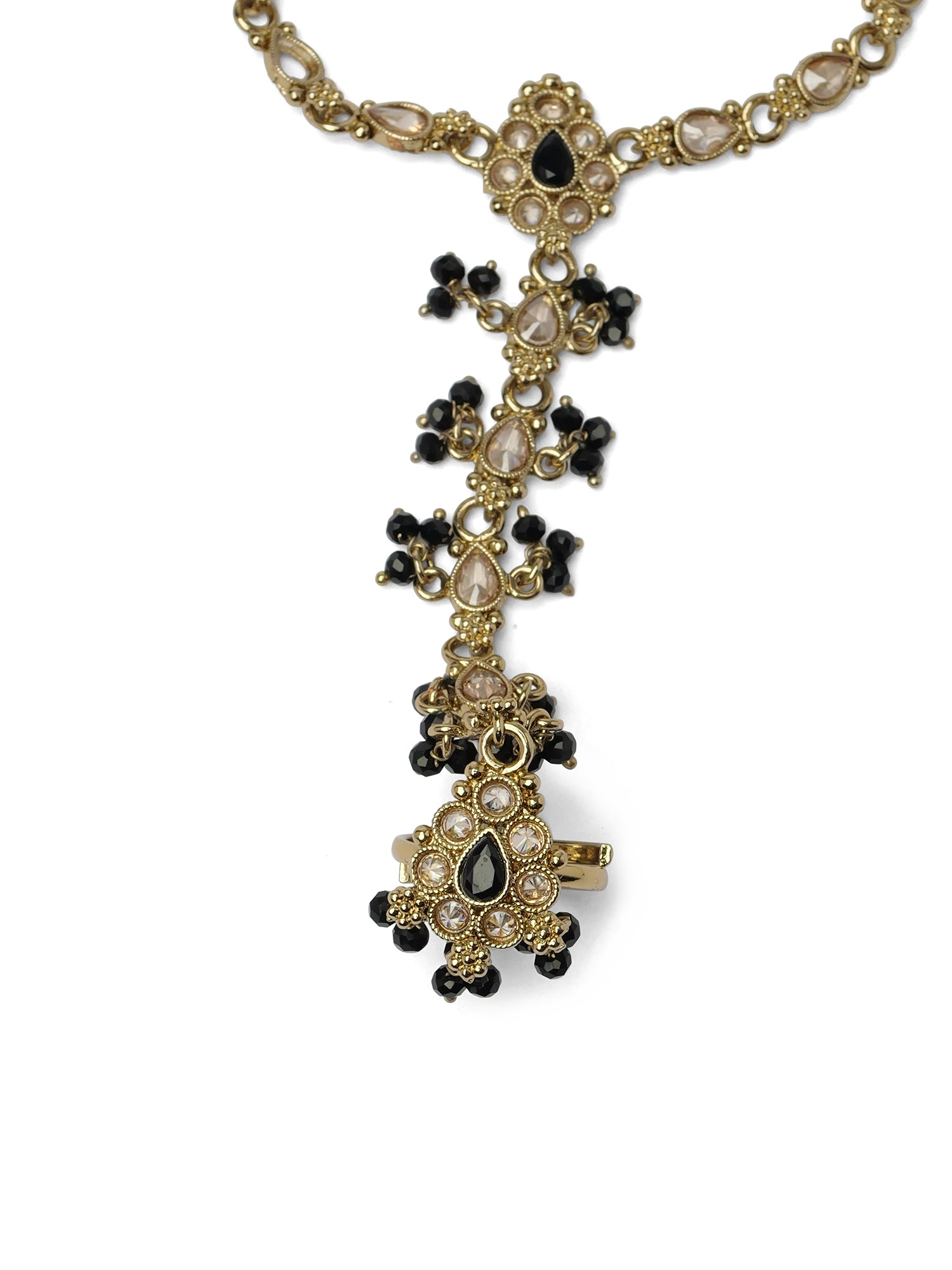 Tanvi Hand Chain in Black