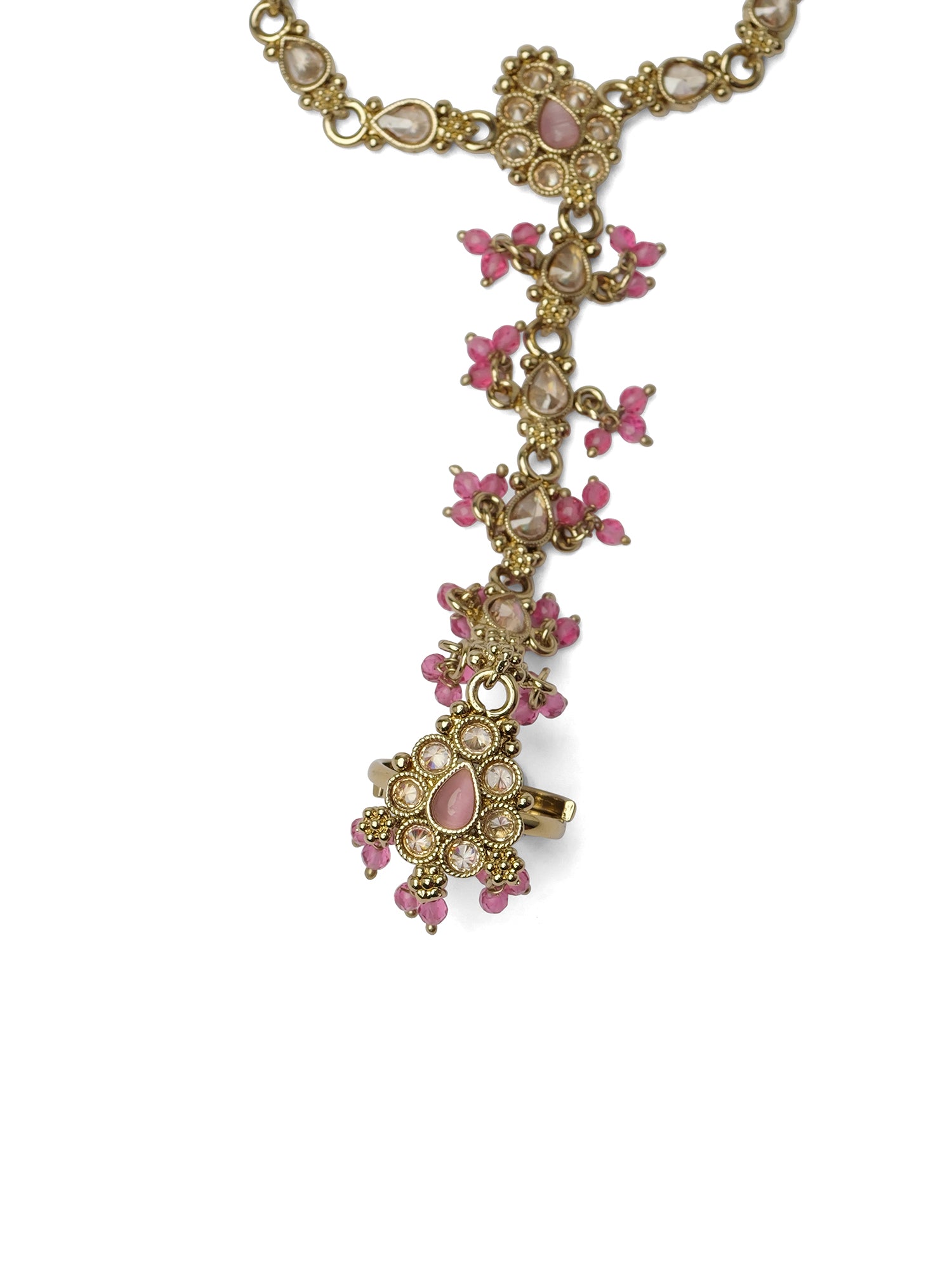 Tanvi Hand Chain in Pink