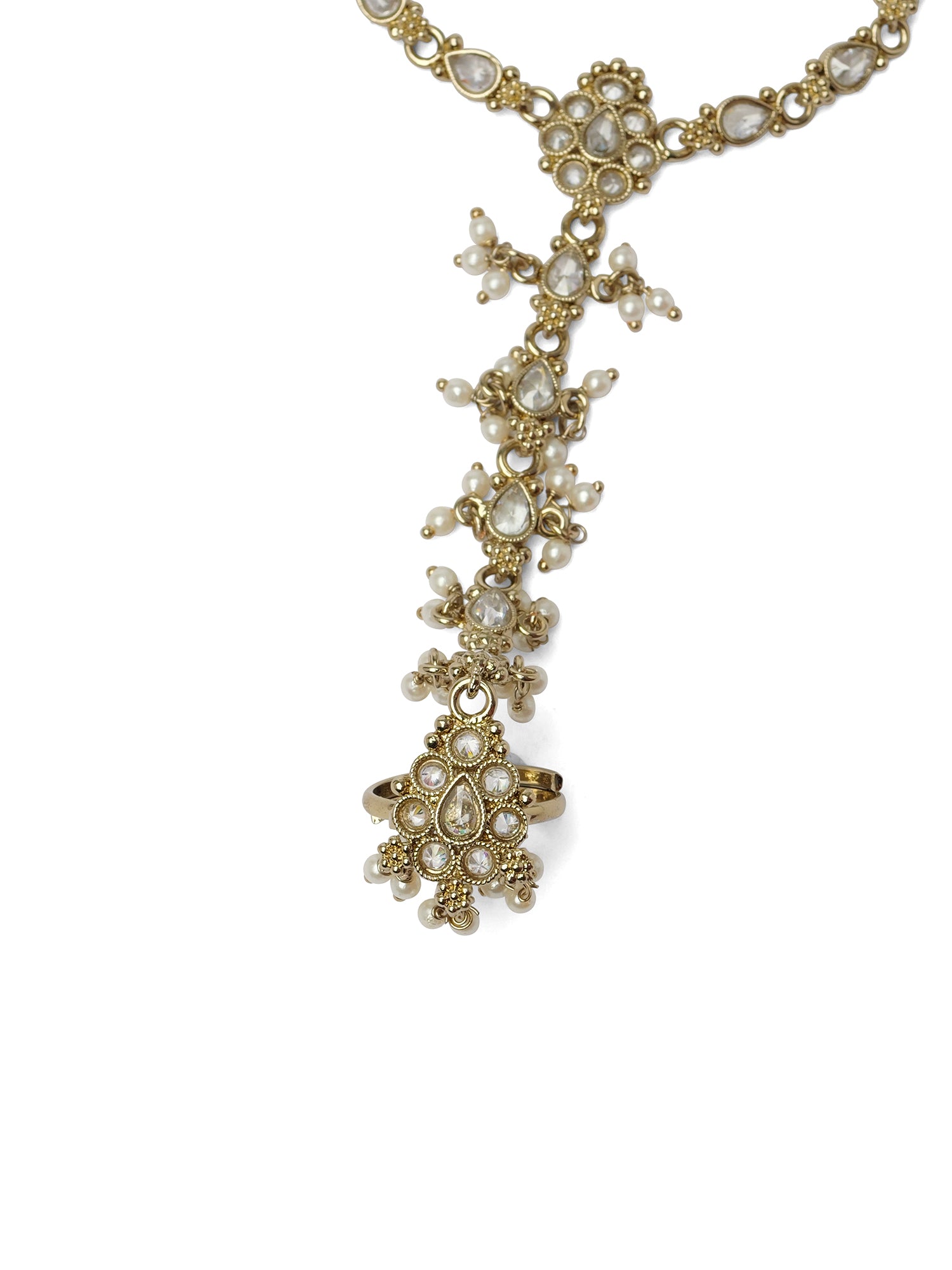 Tanvi Hand Chain in White