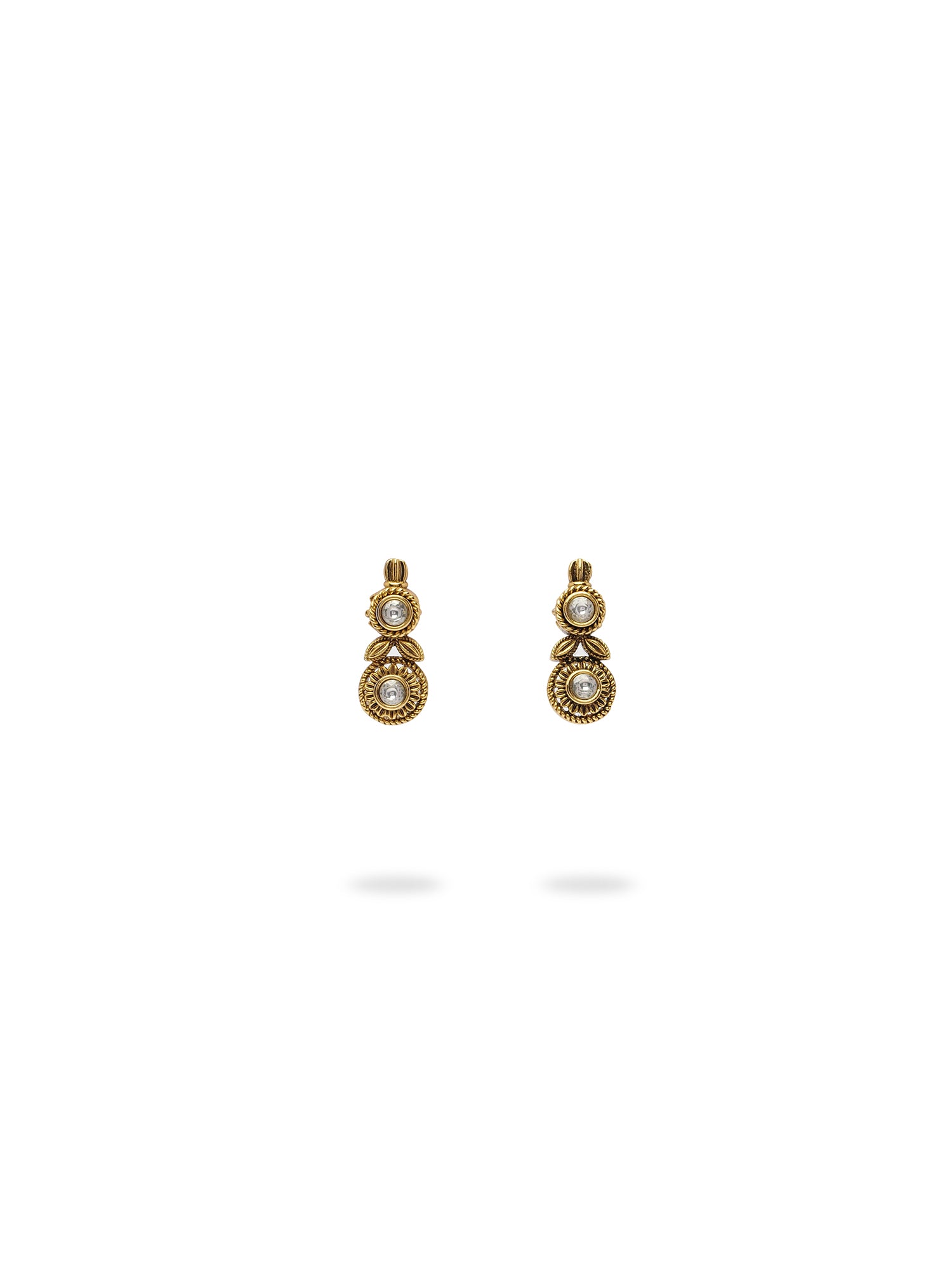 Tavira Small Earrings in Gold Oxidised