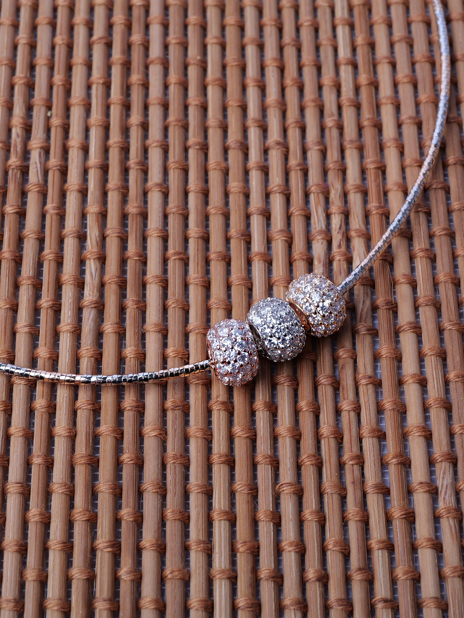 Three-Tone Charm Necklace