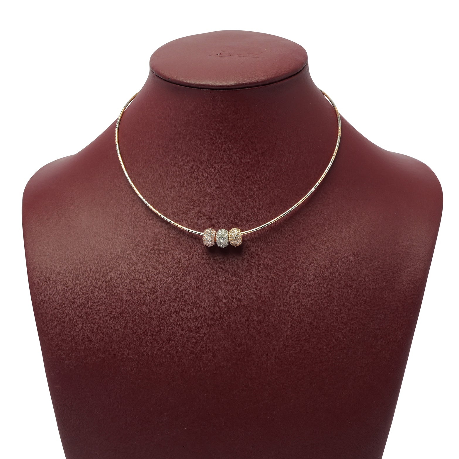 Three-Tone Charm Necklace