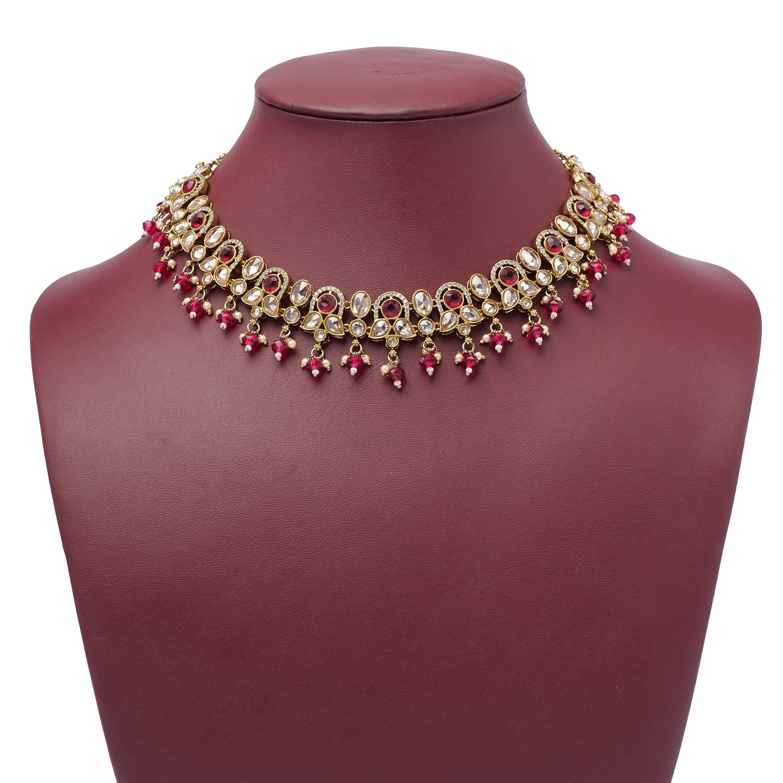 Trisha Necklace Set in Hot Pink