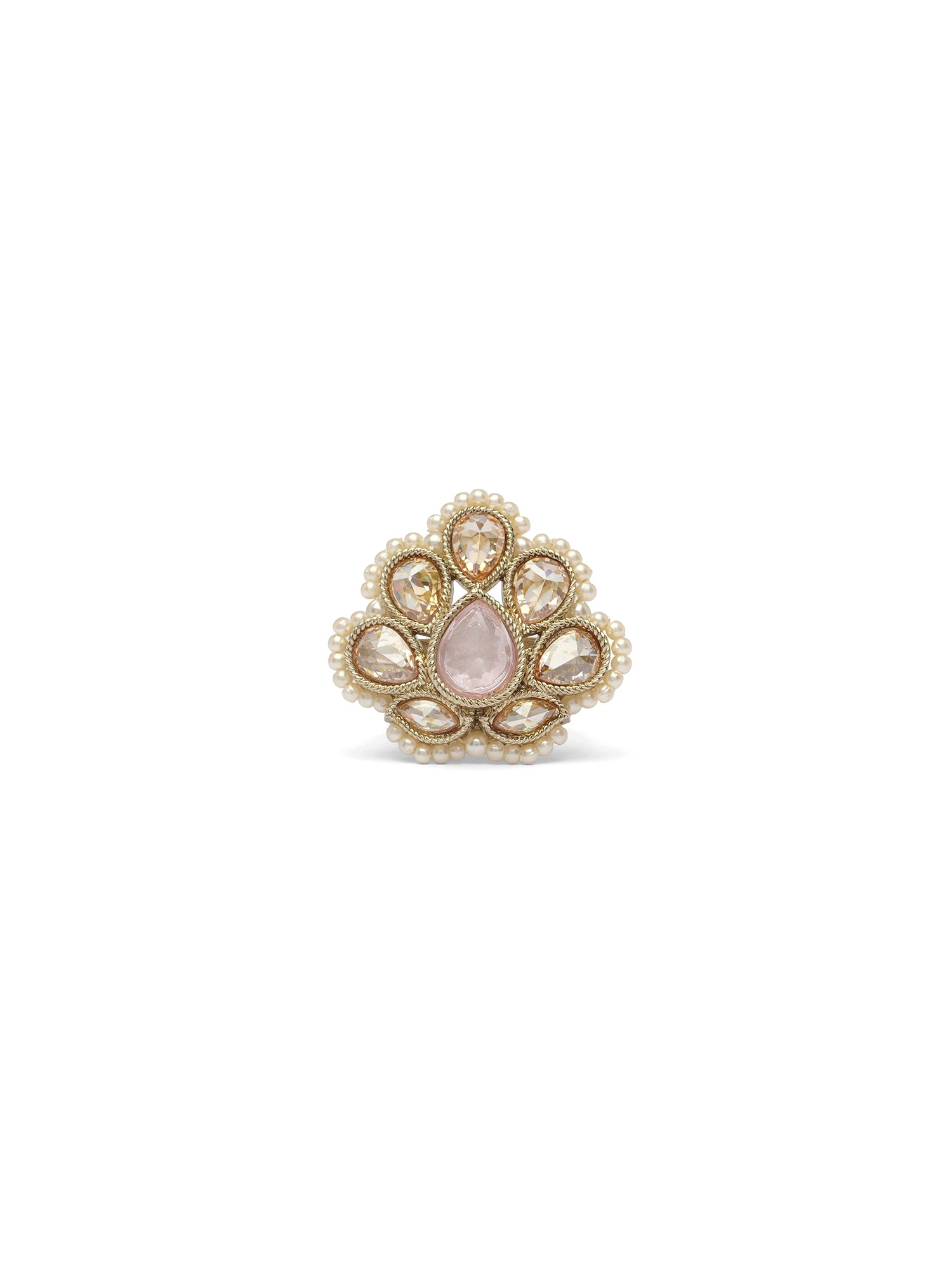 Utsav Pearl Ring in Light Pink