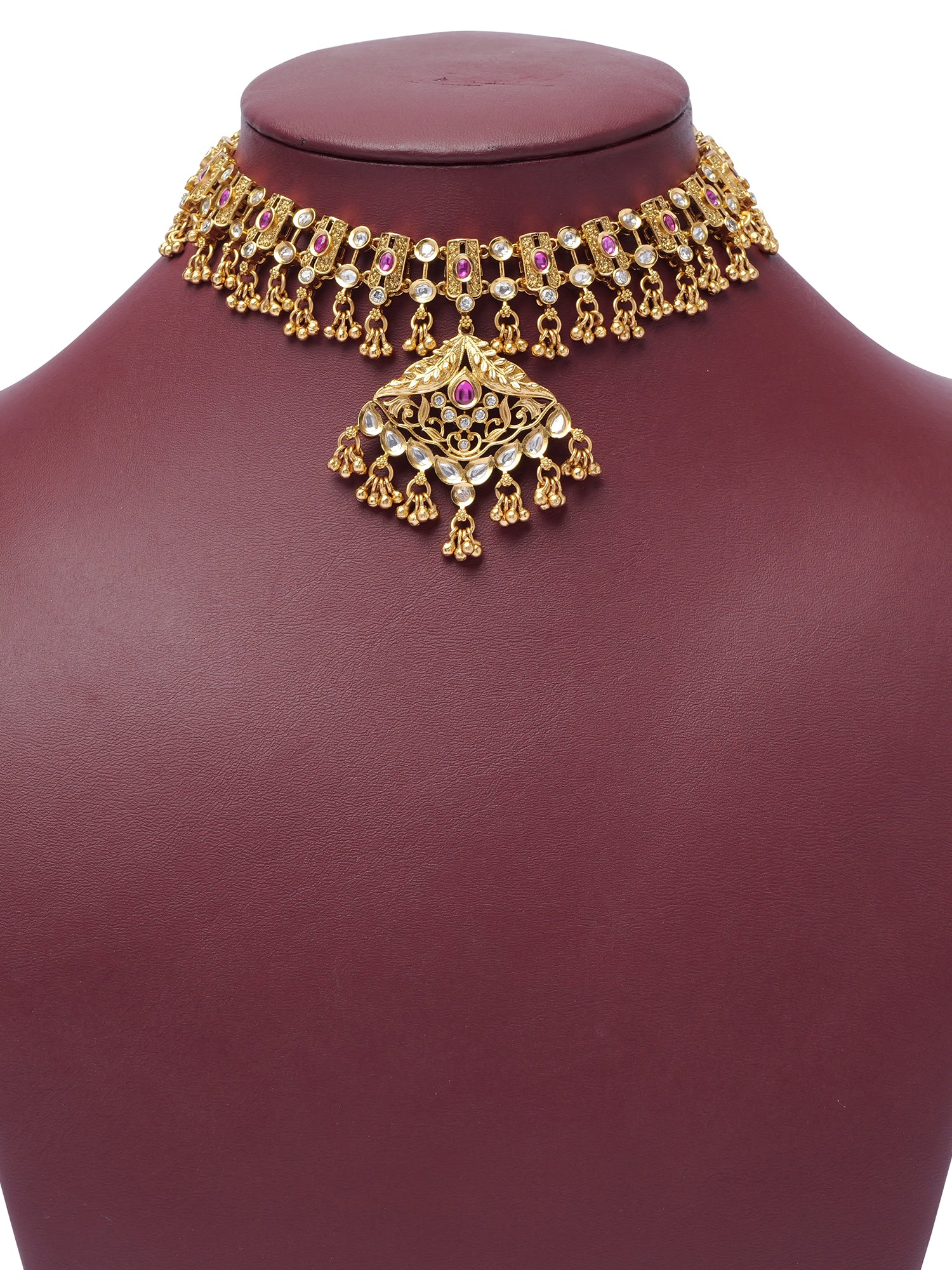 Vaidehi Kundan Necklace Set in Ruby