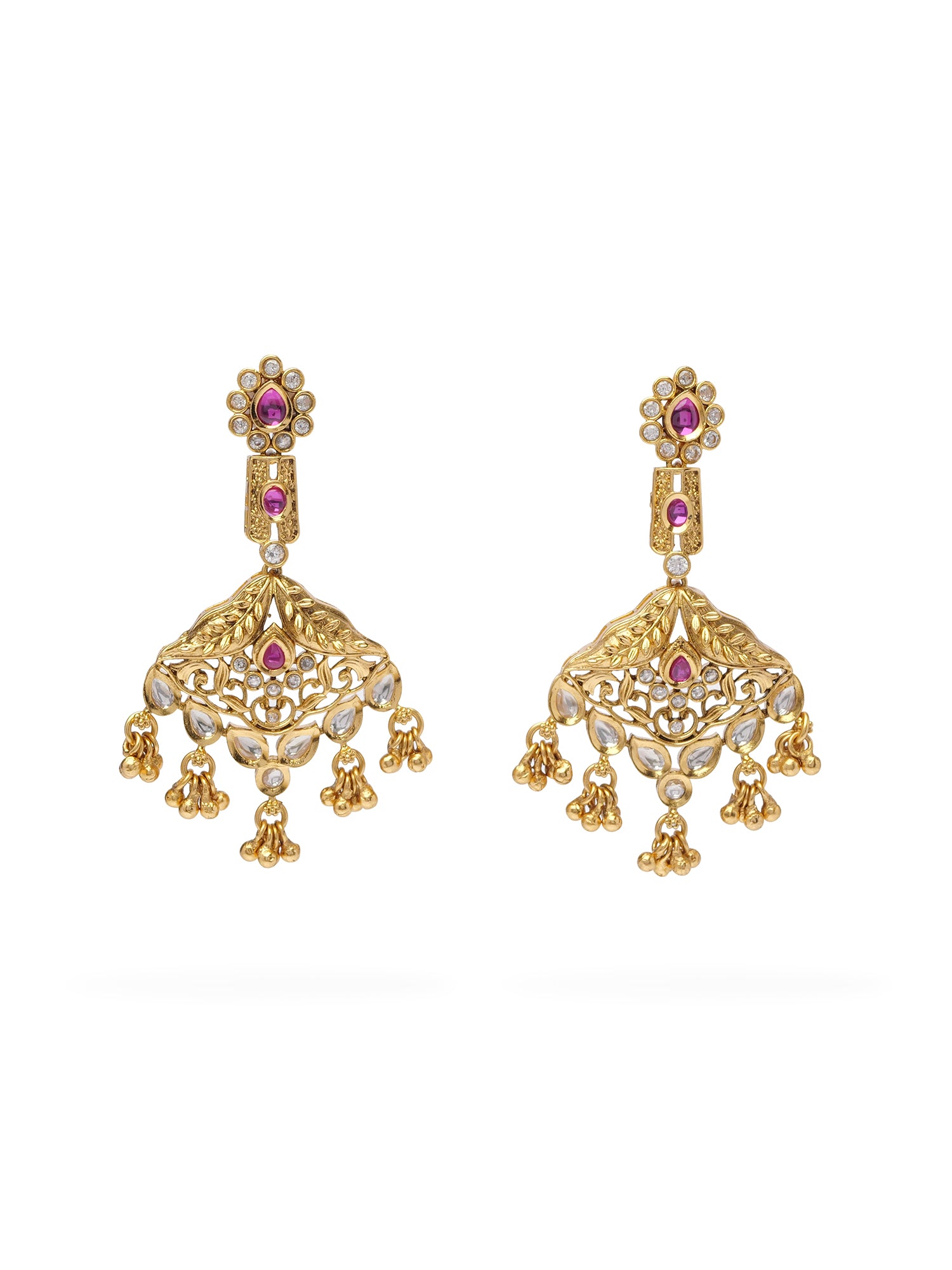 Vaidehi Kundan Necklace Set in Ruby