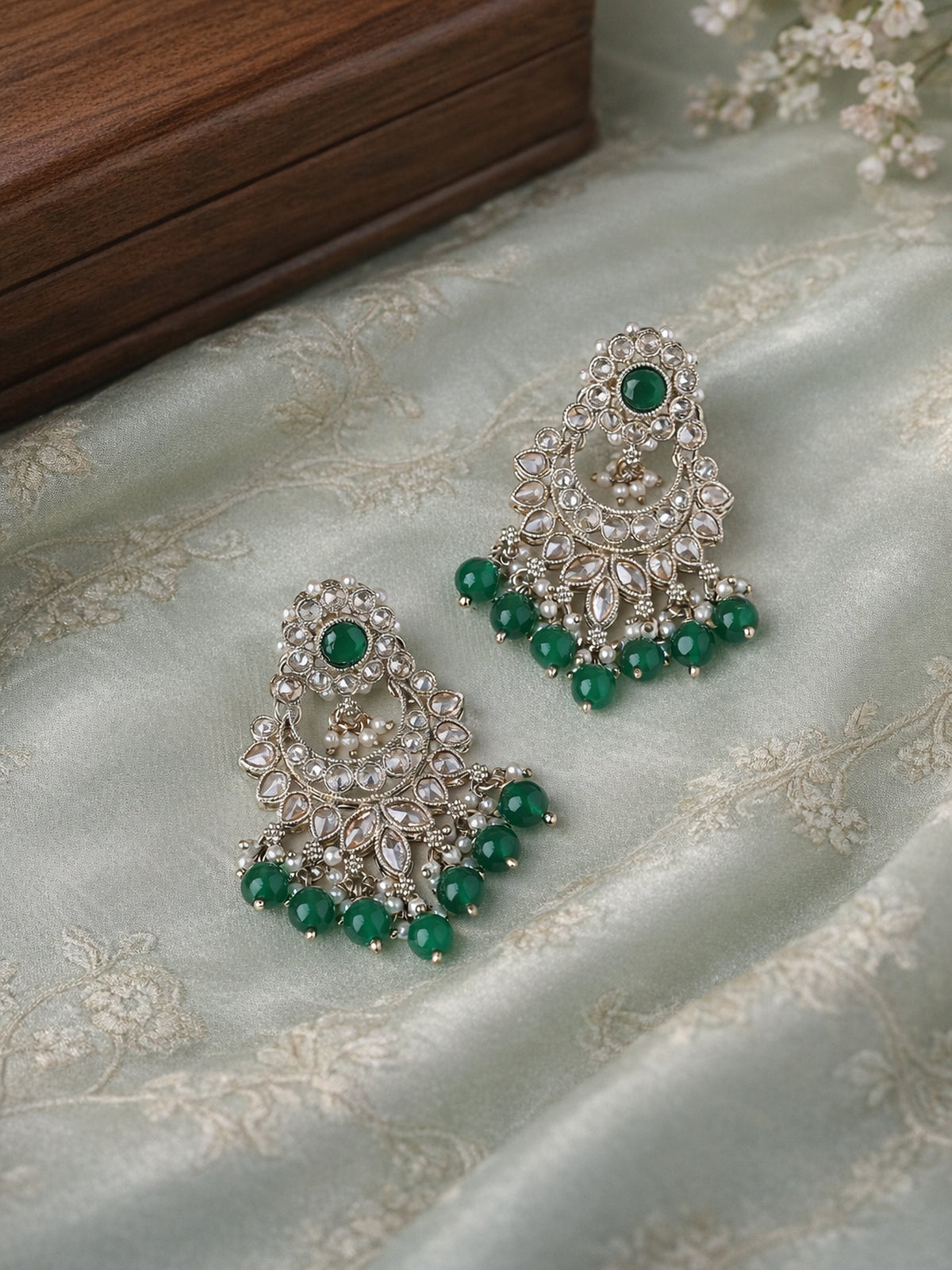 Vaishali Earrings in Green