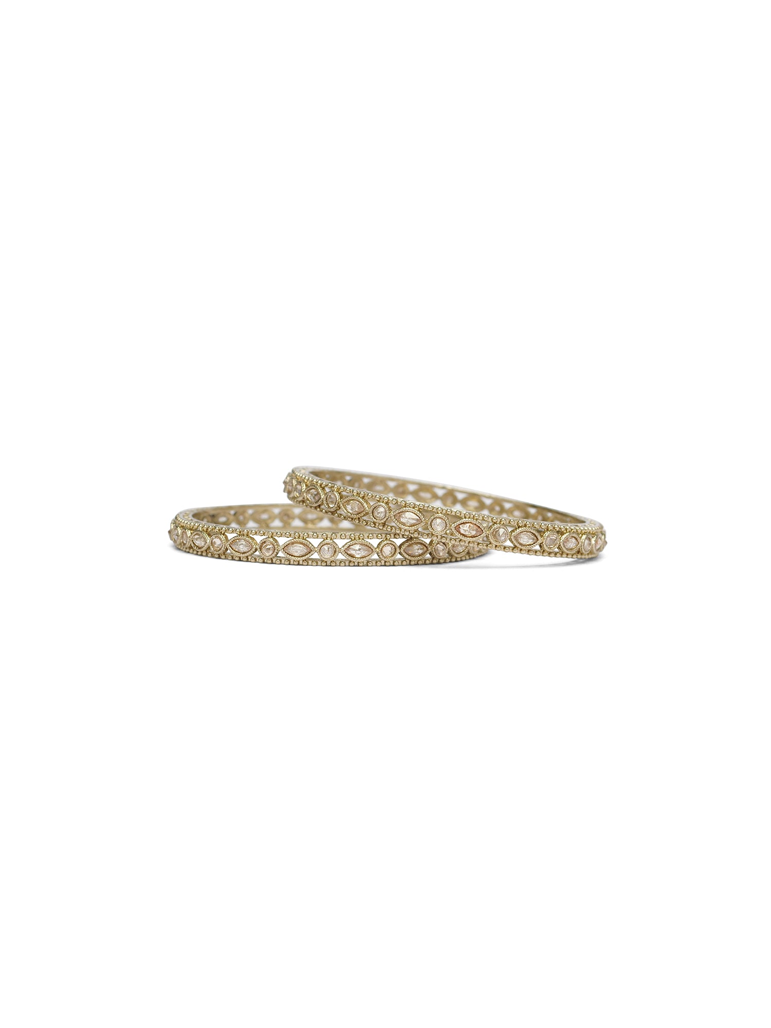 Vamika Kada Bangles in Champagne
