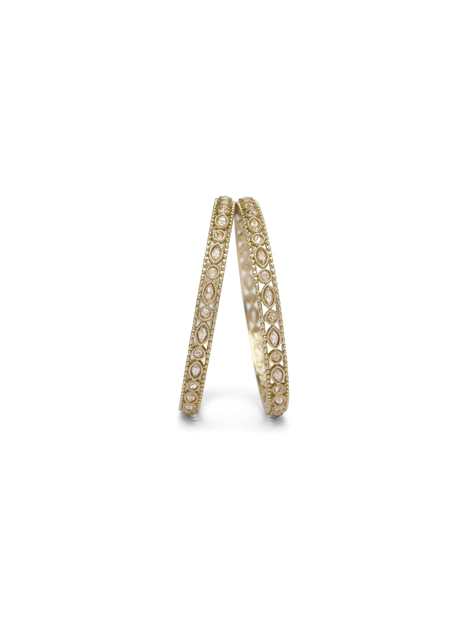 Vamika Kada Bangles in Champagne
