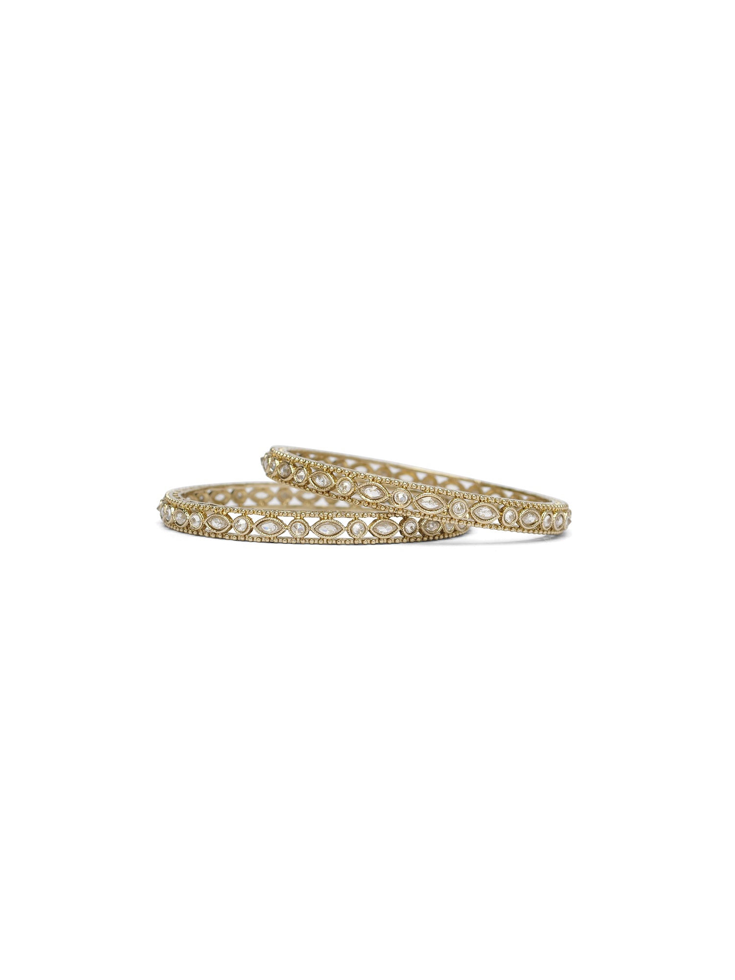Vamika Kada Bangles in White