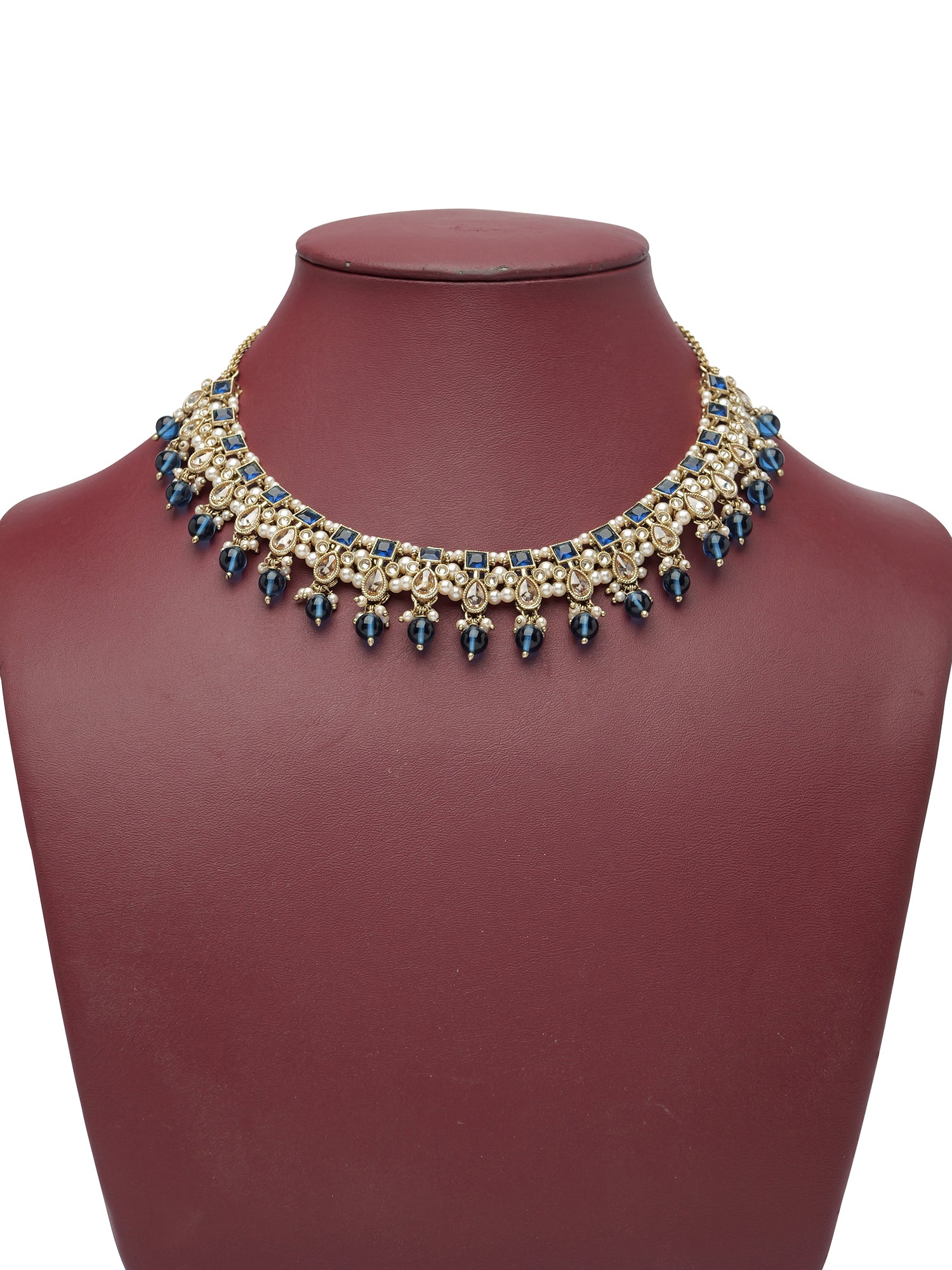Vanisha Necklace Set in Blue