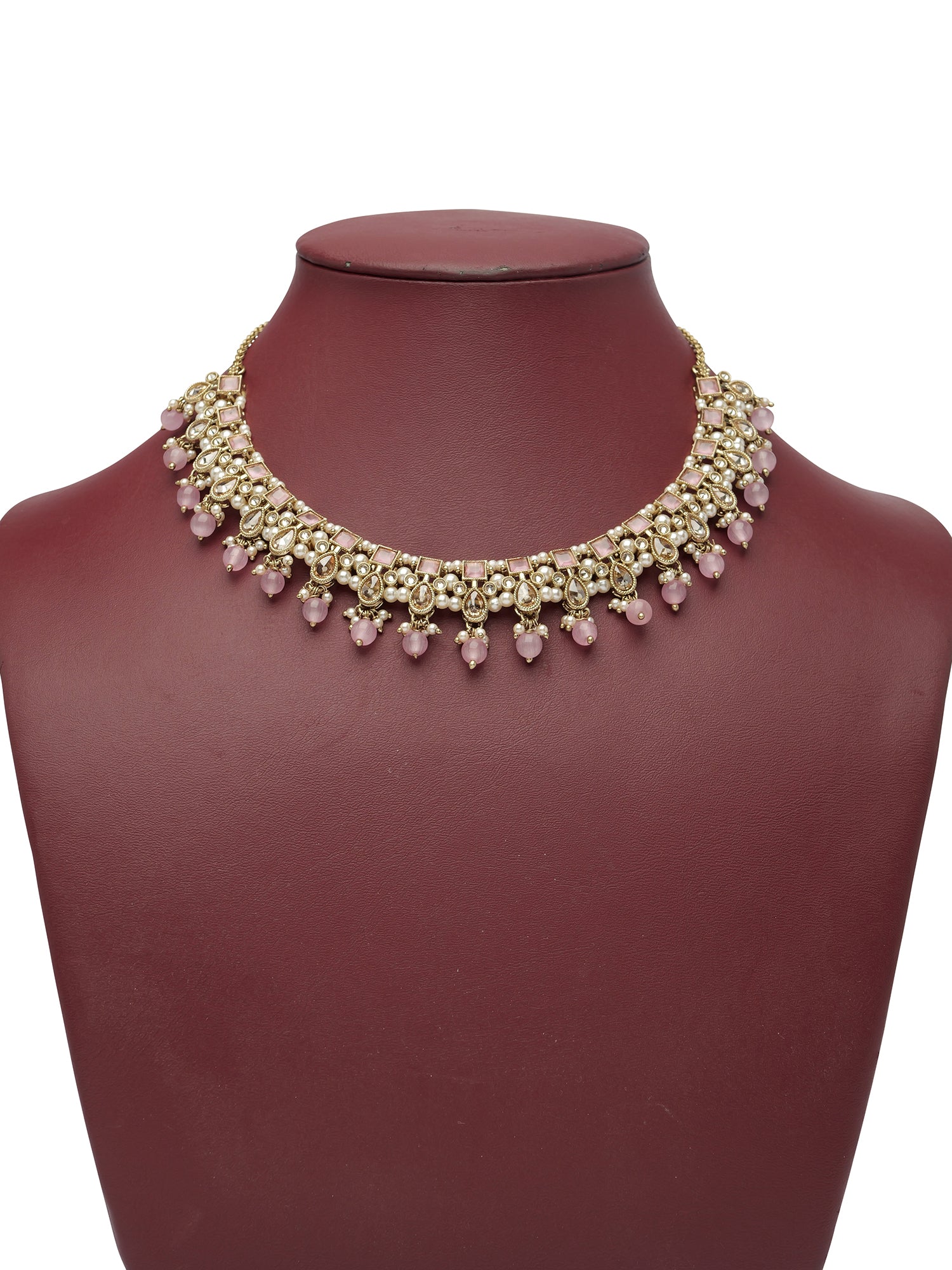 Vanisha Necklace Set in Light Pink 