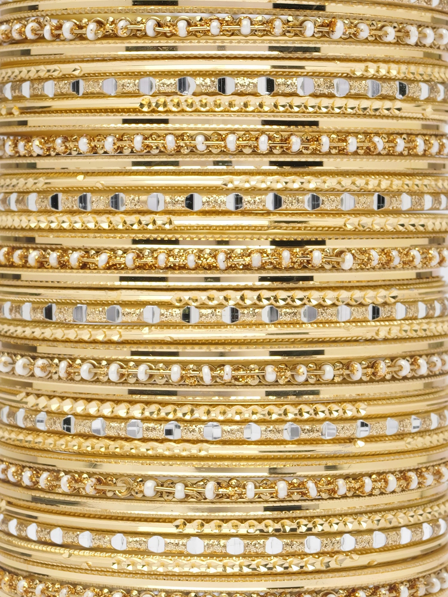 Varisha Two Hand Bangle Set in Antique Gold