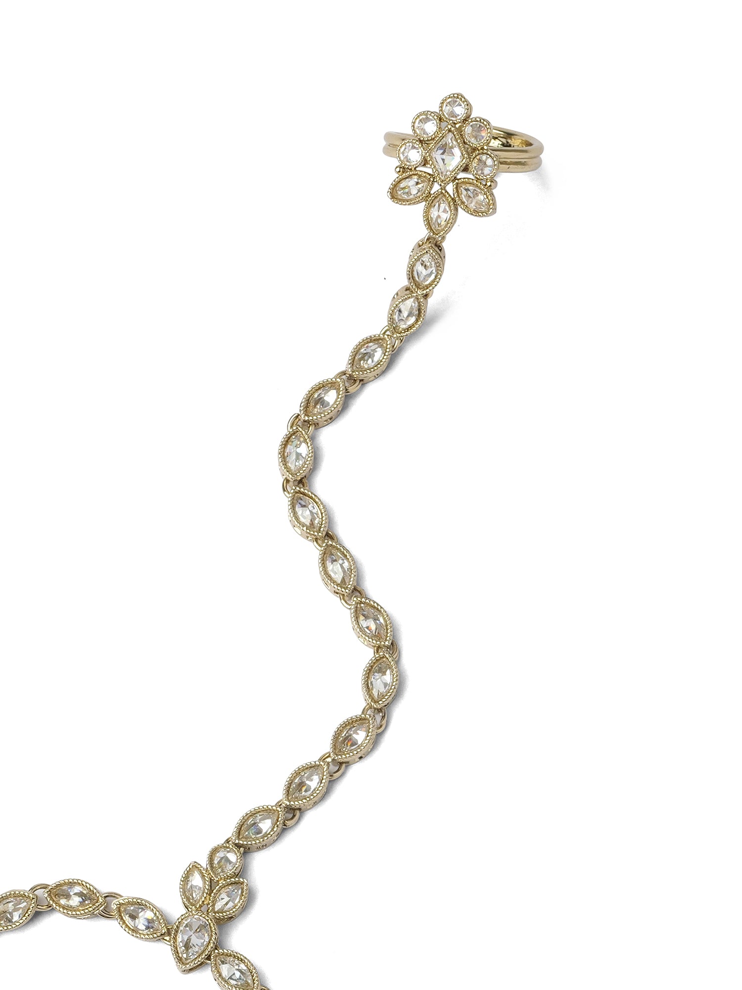 Veda Hand Chain in White