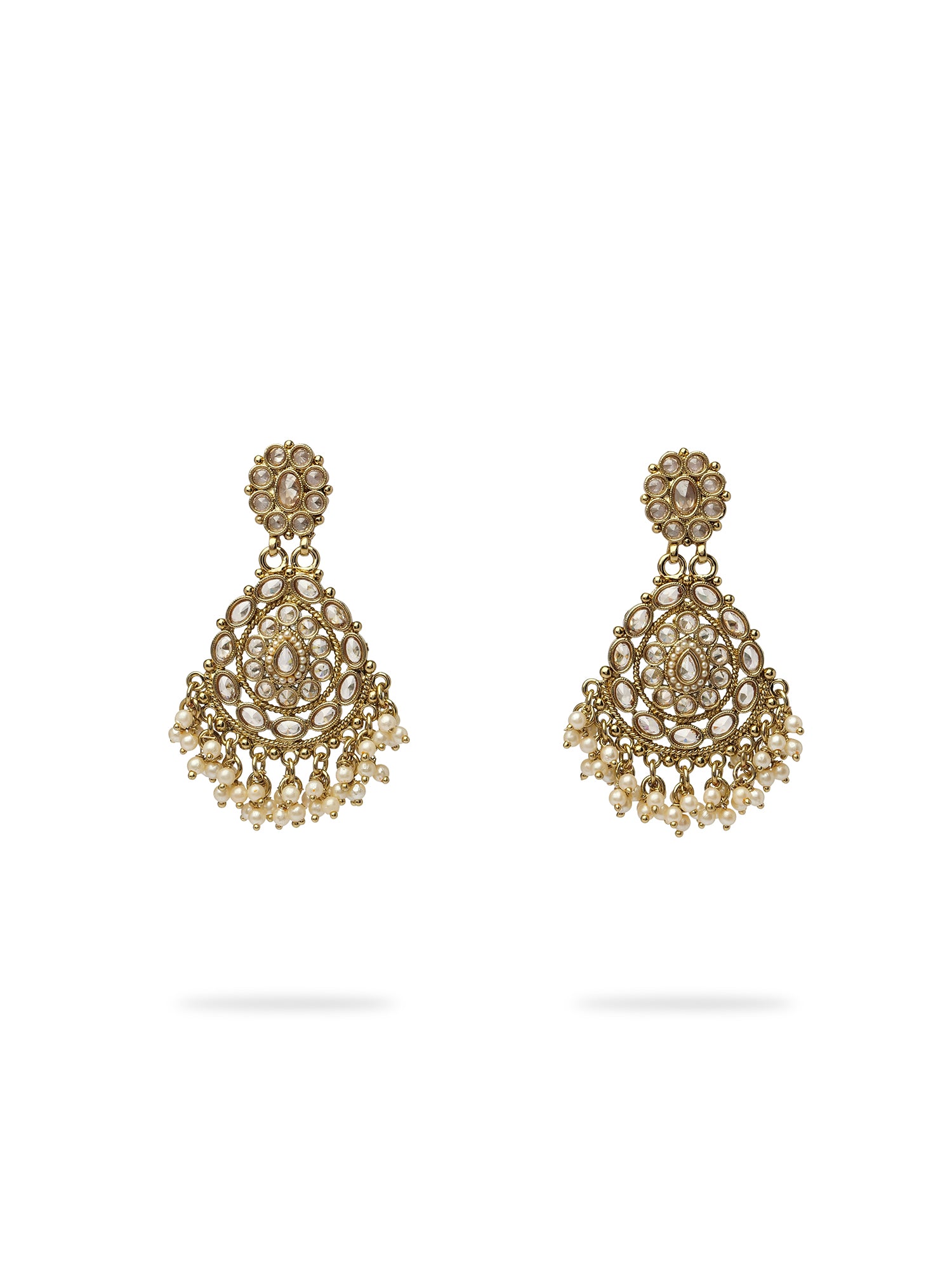 Veera Long Earrings in Champagne