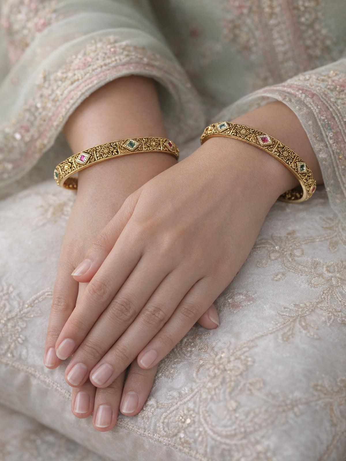Vidhya Classic Kada Bangles in Multi 