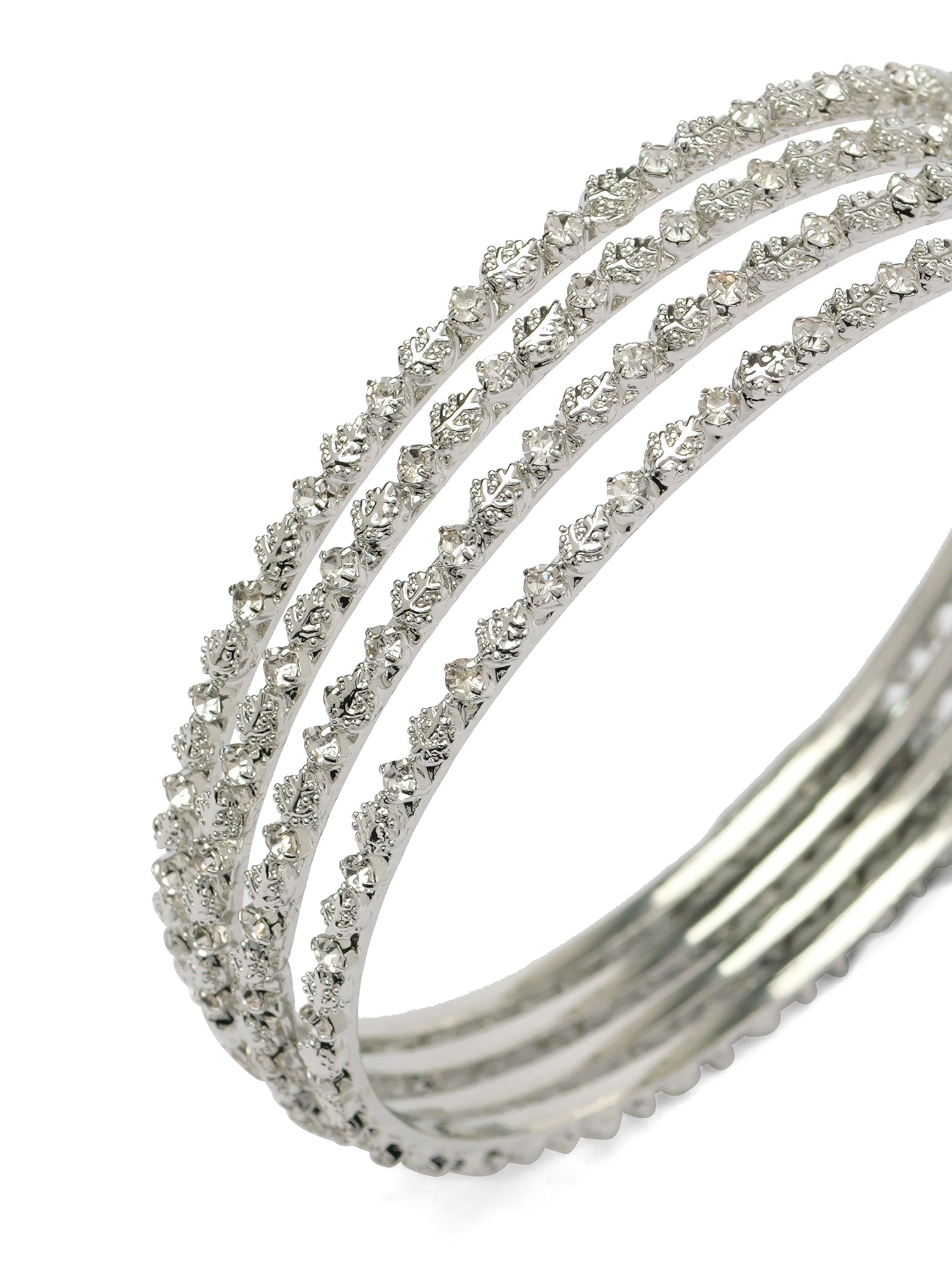 Vihana Diamante Bangles in Rhodium