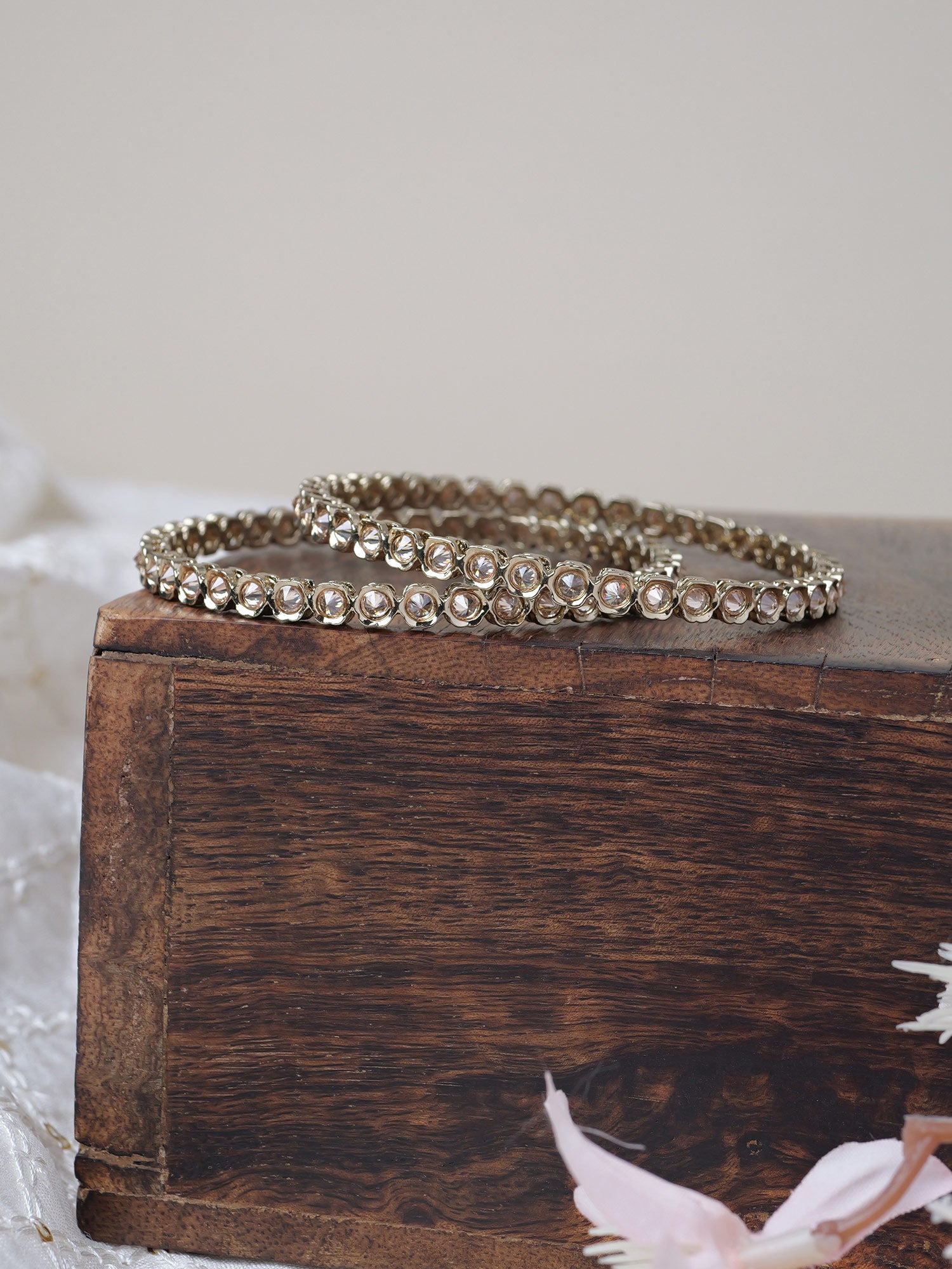 Vinaya Kada Bangles in Champagne