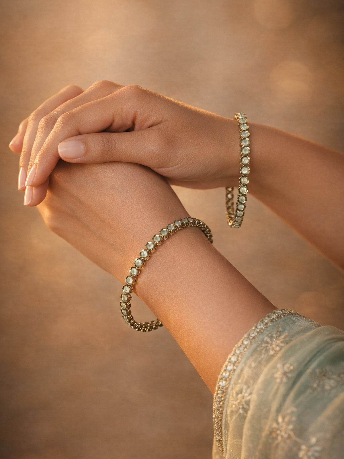 Vinaya Kada Bangles in Mint