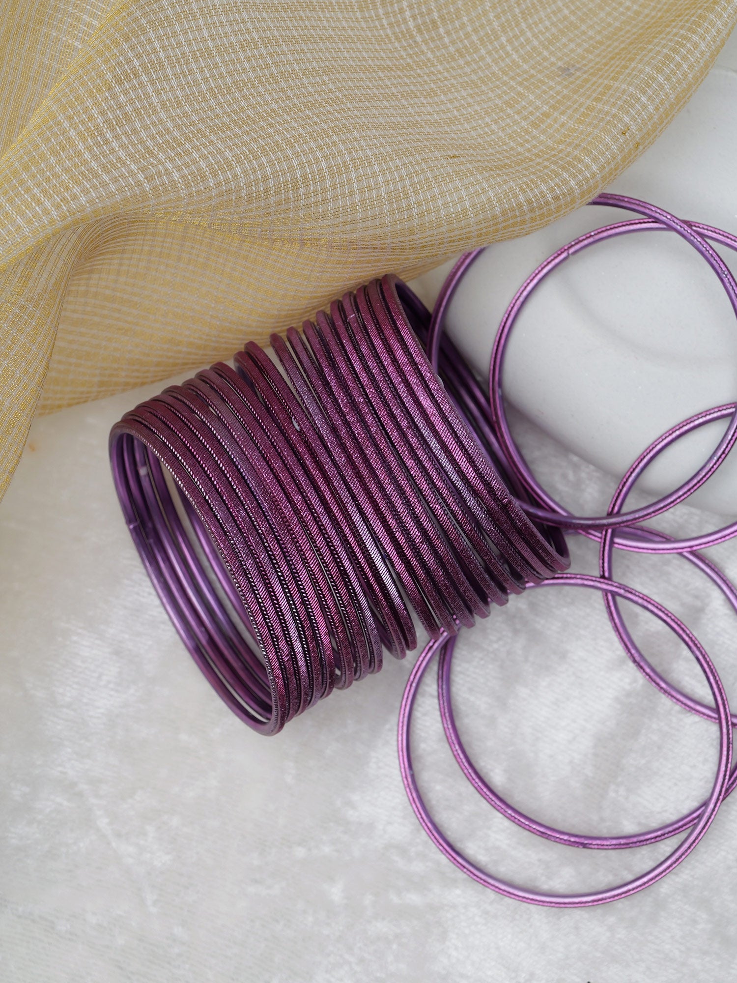 Wine Shimmer Bangles