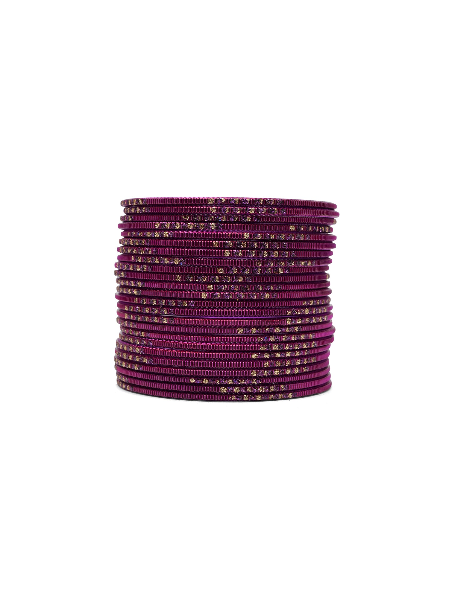 Wine Glitter Etched Bangles
