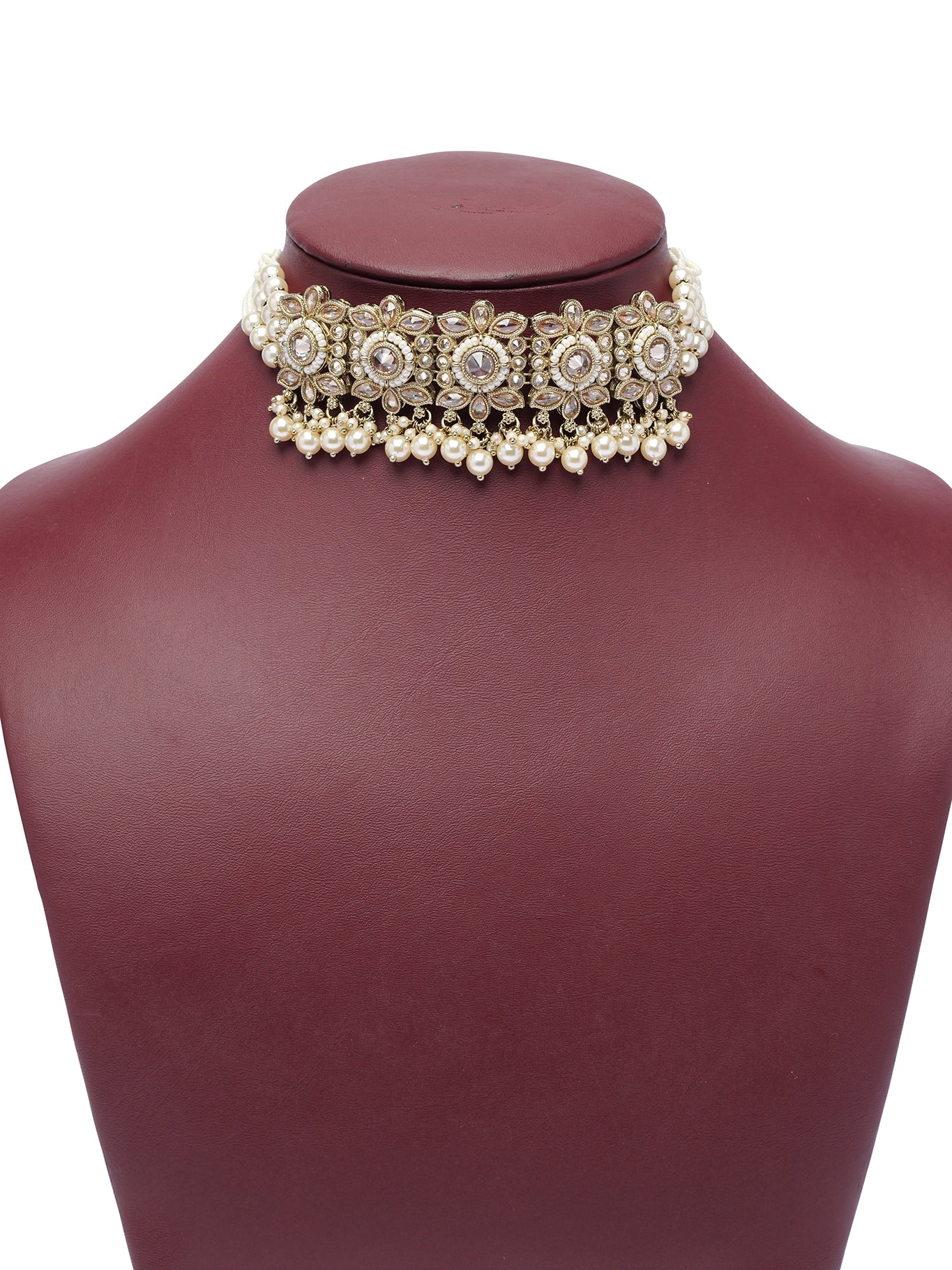 Yamini Choker Set in Champagne and Antique Gold